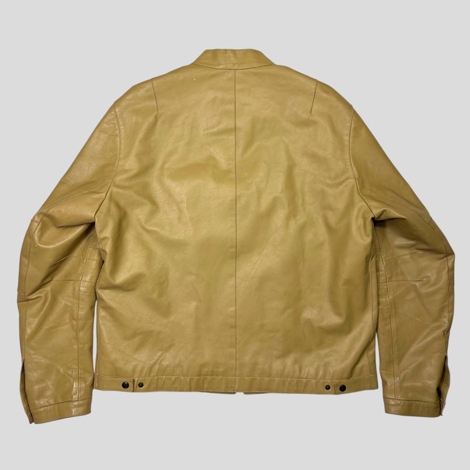 Neil Barrett Neil Barrett AW00 Caramel Leather Moto Slingbag Jacket - L Size US L / EU 52-54 / 3 - 6 Thumbnail