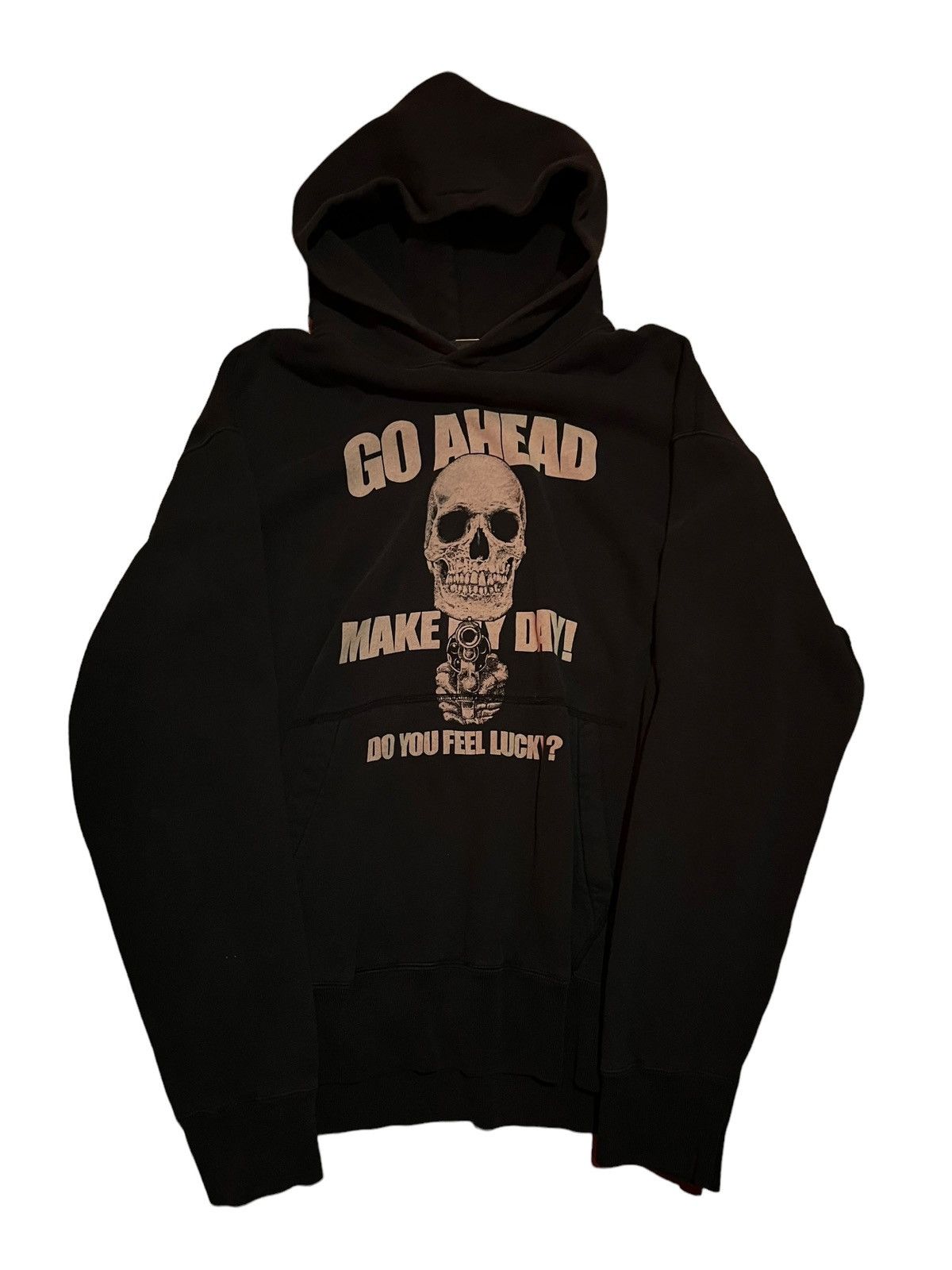 image of Hysteric Glamour Hysteric Go Ahead Make My Day Hoodie in Black, Men's (Size Large)