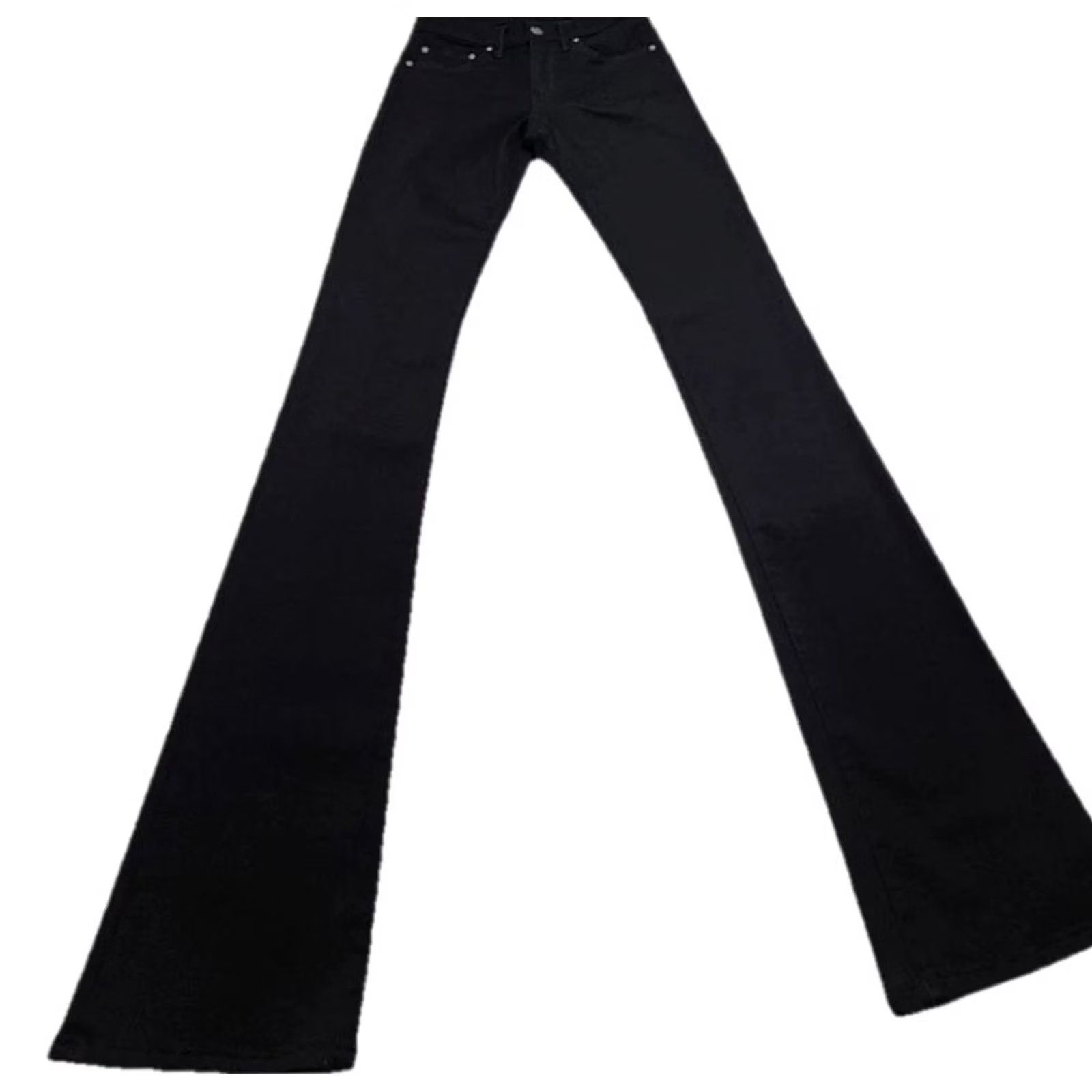 Bell Principle Denim Flare Jeans Womens Size 25 Black Stretch Denim Bell Bottom Regular Inseam 31in Size 42" / US 20 - 2 Thumbnail