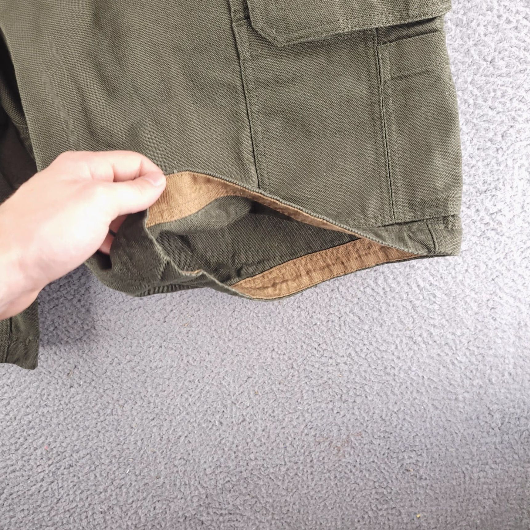 Vintage Duluth Cargo Shorts Mens 44 Green Canvas Cotton THICK Heavyweight Rugged Workwear Pockets Regular Size US 44 / EU 60 - 3 Thumbnail