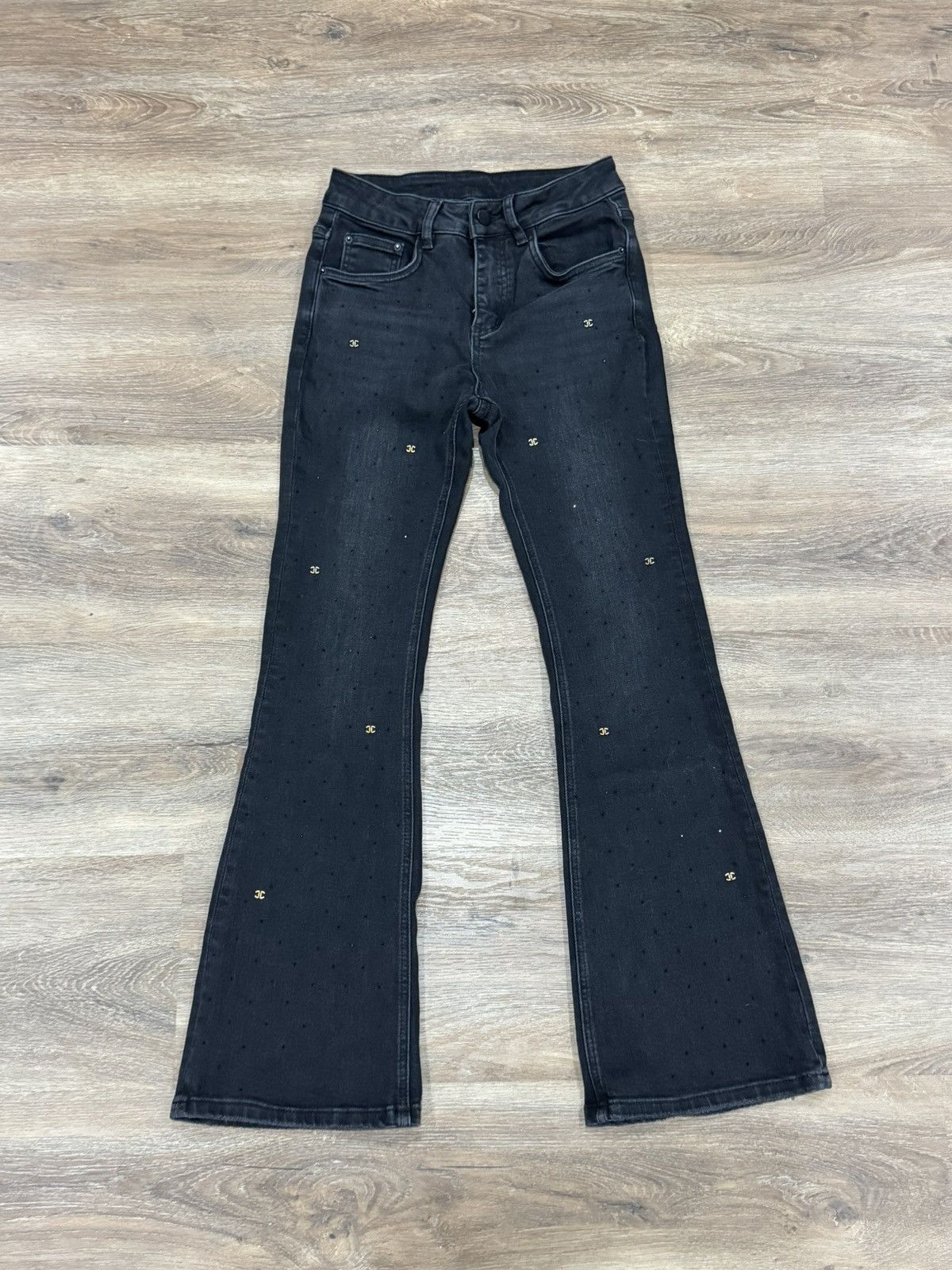 Japanese Brand Bedazzled Flare Denim Jeans Size US 30 / EU 46 - 2 Thumbnail