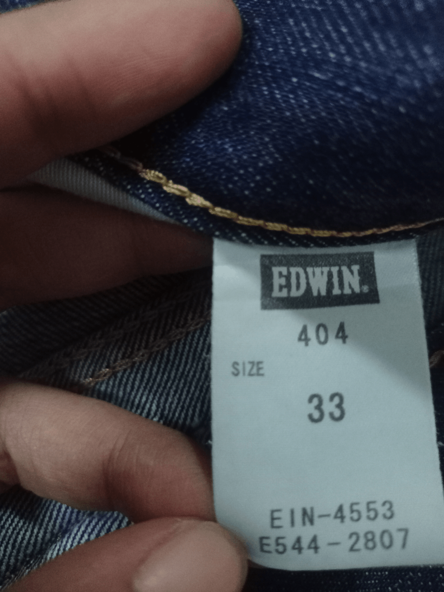 Edwin Vintage Japanese EDWIN 404 Raw Denim Loose Jeans Size US 33 - 12 Thumbnail