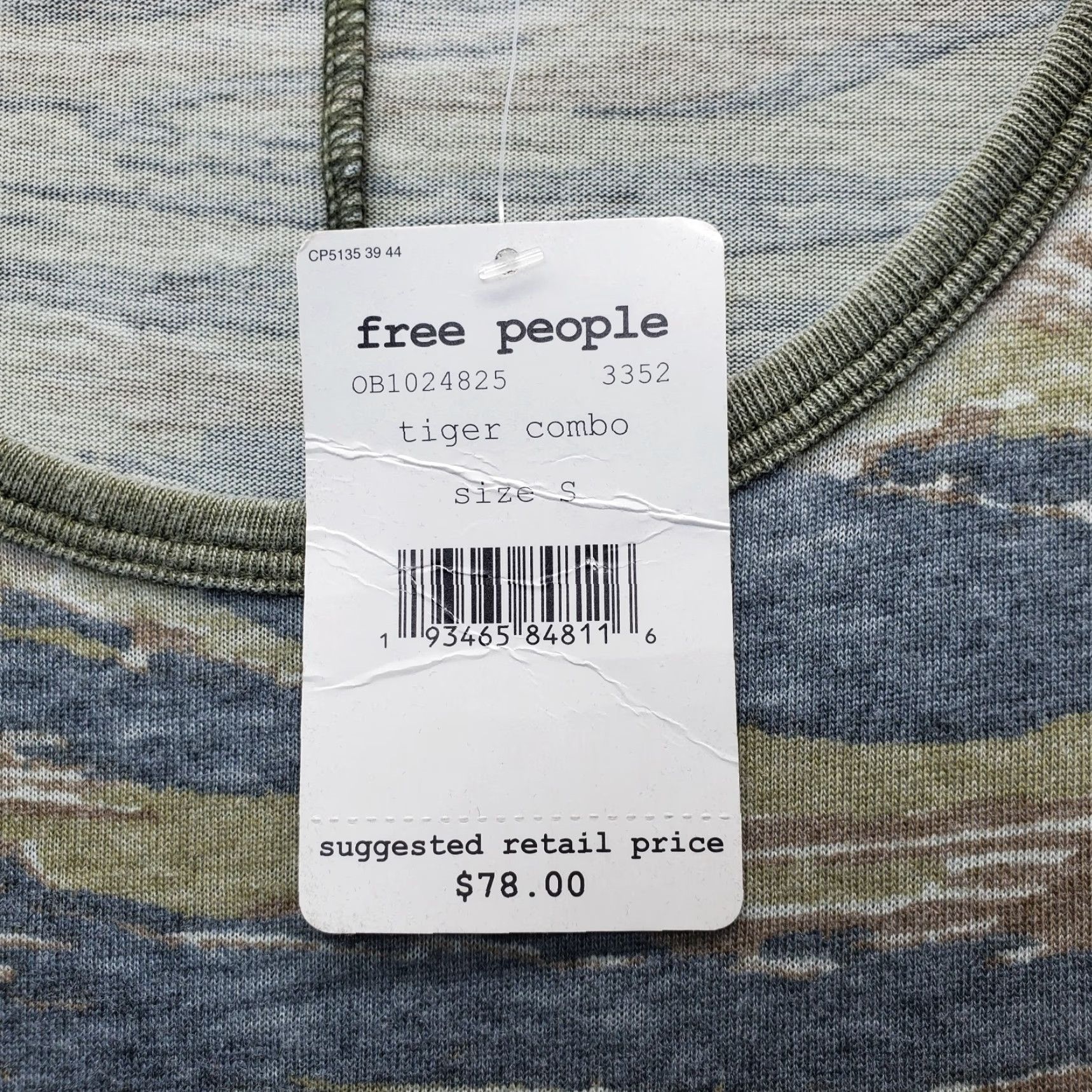 Free People Free People T-Shirt Womens Size S Multicolor Camouflage Oversized Long Sleeve Regular Shirt Womens Size S / US 4 / IT 40 - 5 Thumbnail