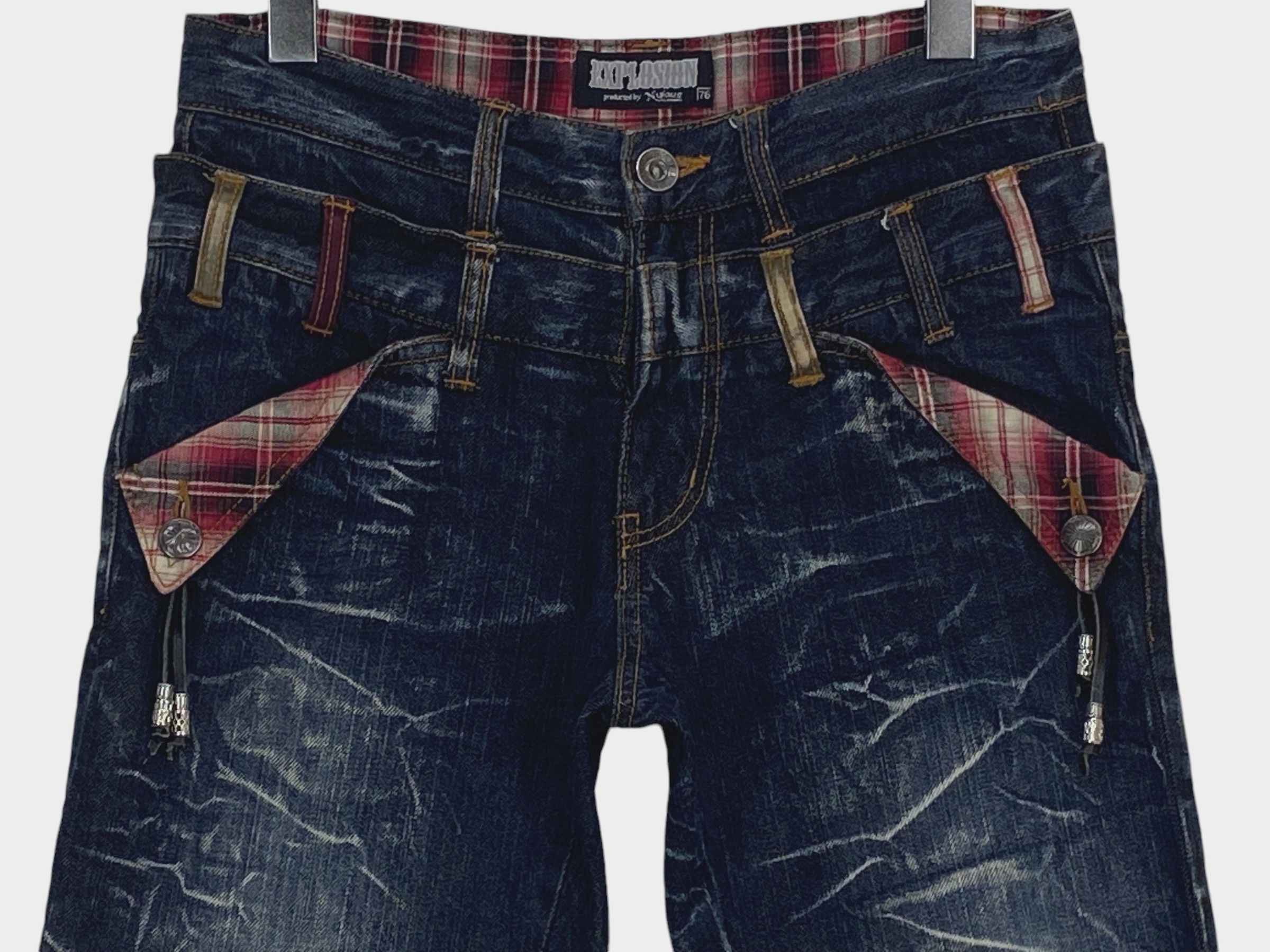 Japanese Brand Nylaus Jeans Double Waist Cropped Jeans Japanese Jeans Size US 29 - 4 Thumbnail