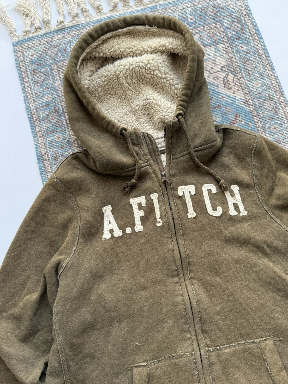 Abercrombie & Fitch Vintage Abercrombie & Fitch Y2K Fur Shearling Zip Hoodie Size US XXL / EU 58 / 5 - 3 Thumbnail