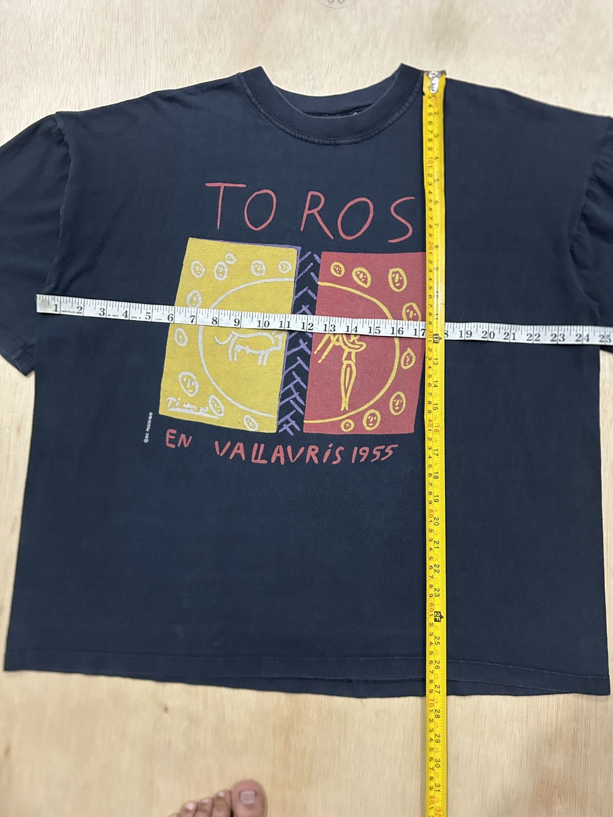 Vintage Vintage Picasso 96/97 Toros Art Boxy Tee Size US XL / EU 56 / 4 - 8 Thumbnail
