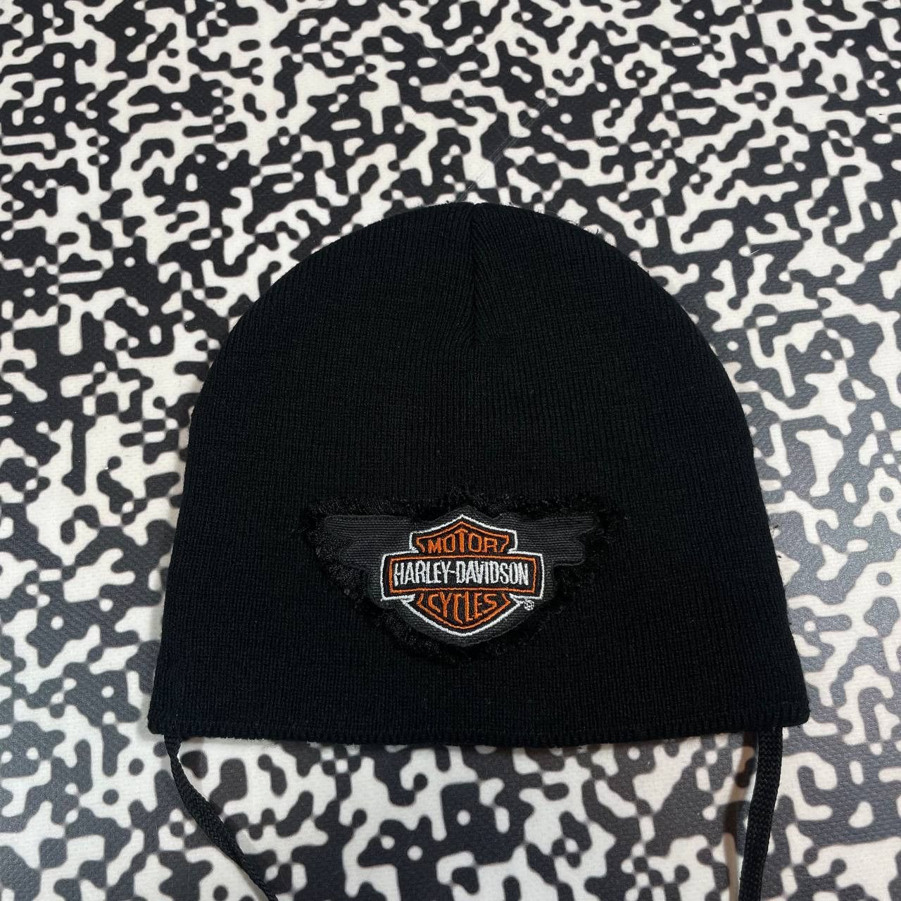 Harley Davidson Vintage Y2K Harley Davidson Motocycle Retro Beanie Hat Size ONE SIZE - 3 Thumbnail