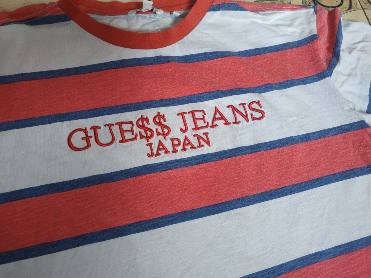A$AP Rocky × Guess Guess Originals x ASAP Rocky GUE$$ Japan Striped T-Shirt Size US M / EU 48-50 / 2 - 2 Thumbnail