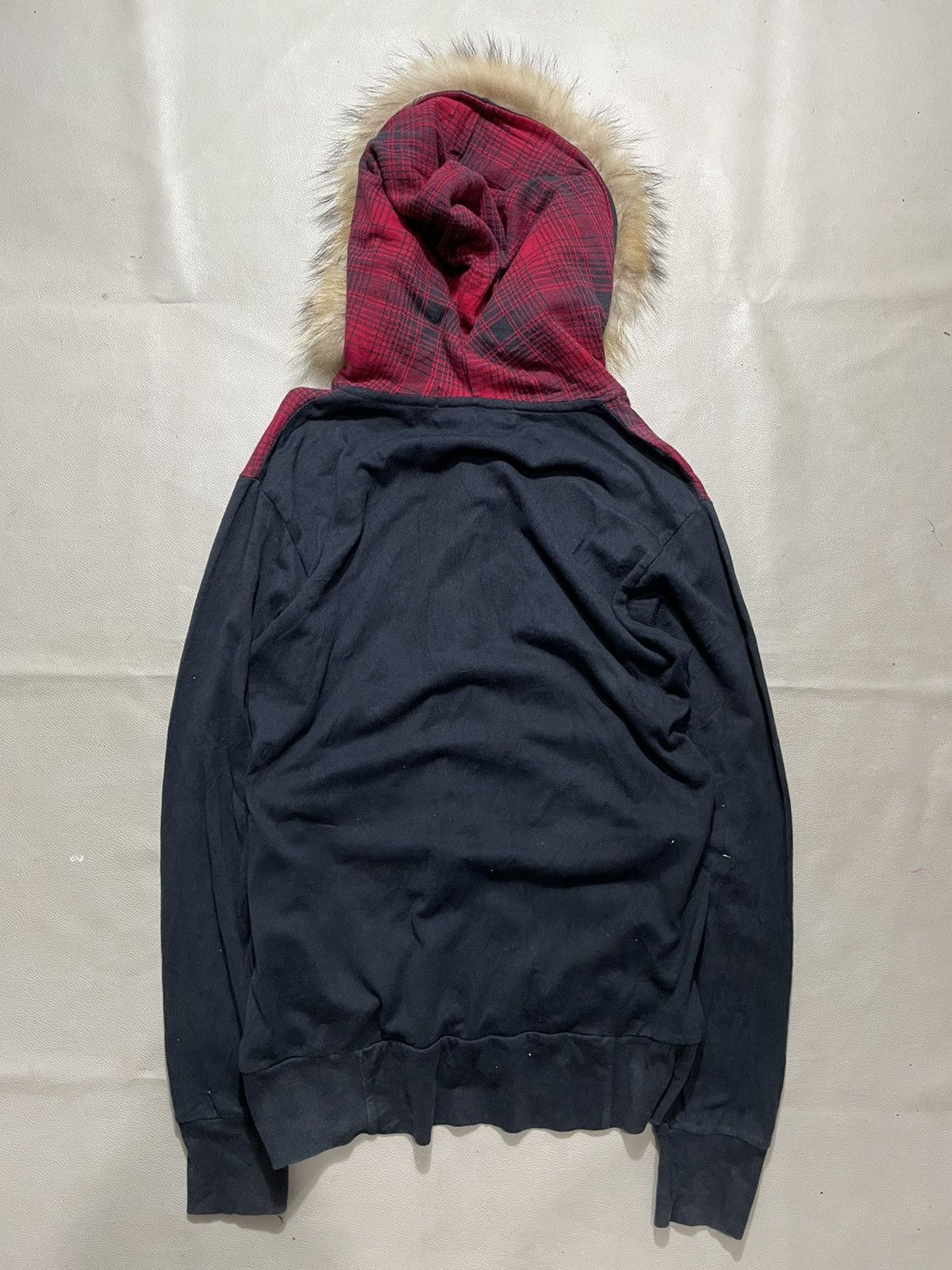 If Six Was Nine Japanese Zip Plaid fur hoodie western style Size US L / EU 52-54 / 3 - 7 Thumbnail