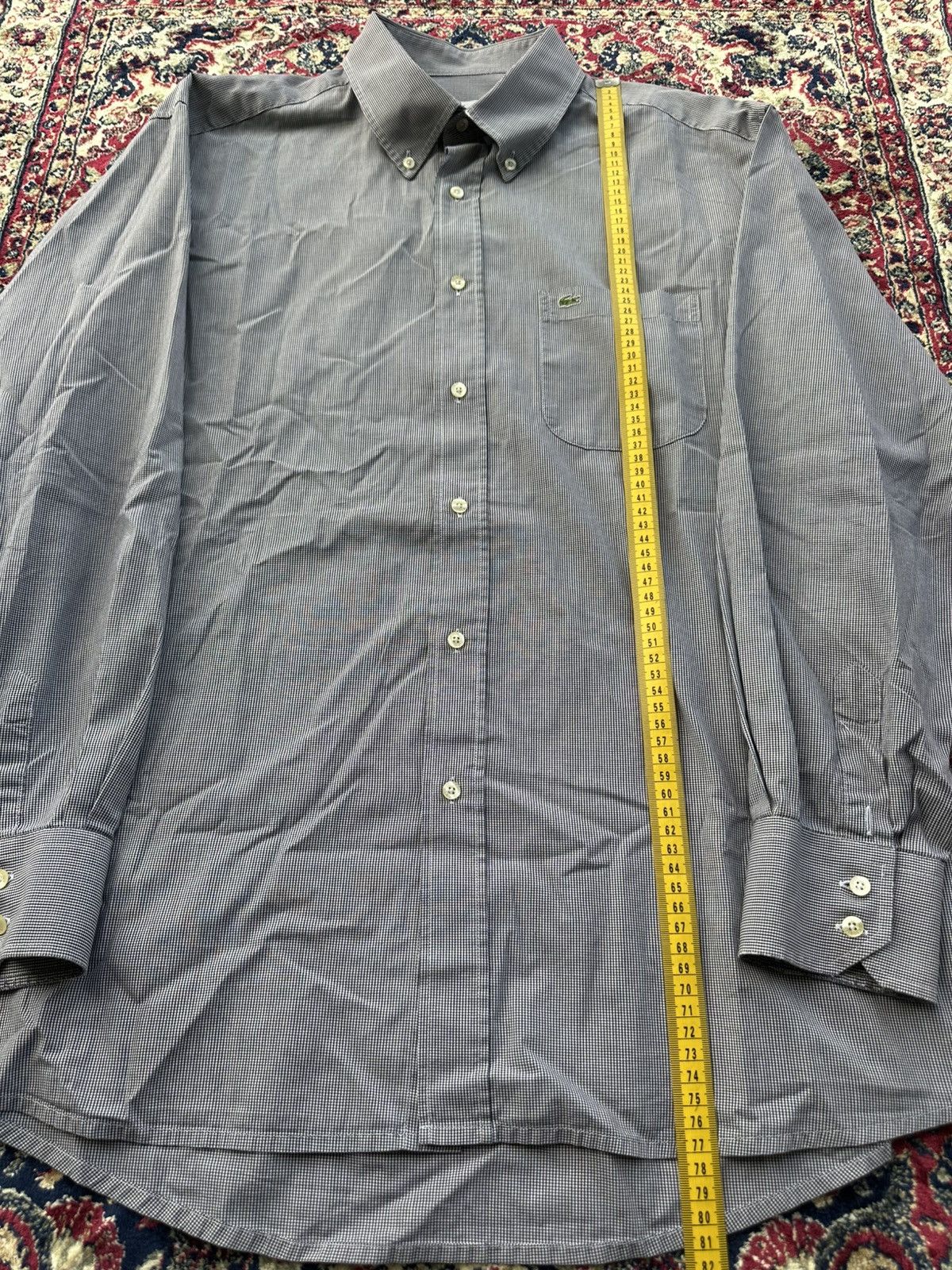 Lacoste Summer Grey/Blue Lacoste Shirt Size 45 Size US XL / EU 56 / 4 - 8 Thumbnail