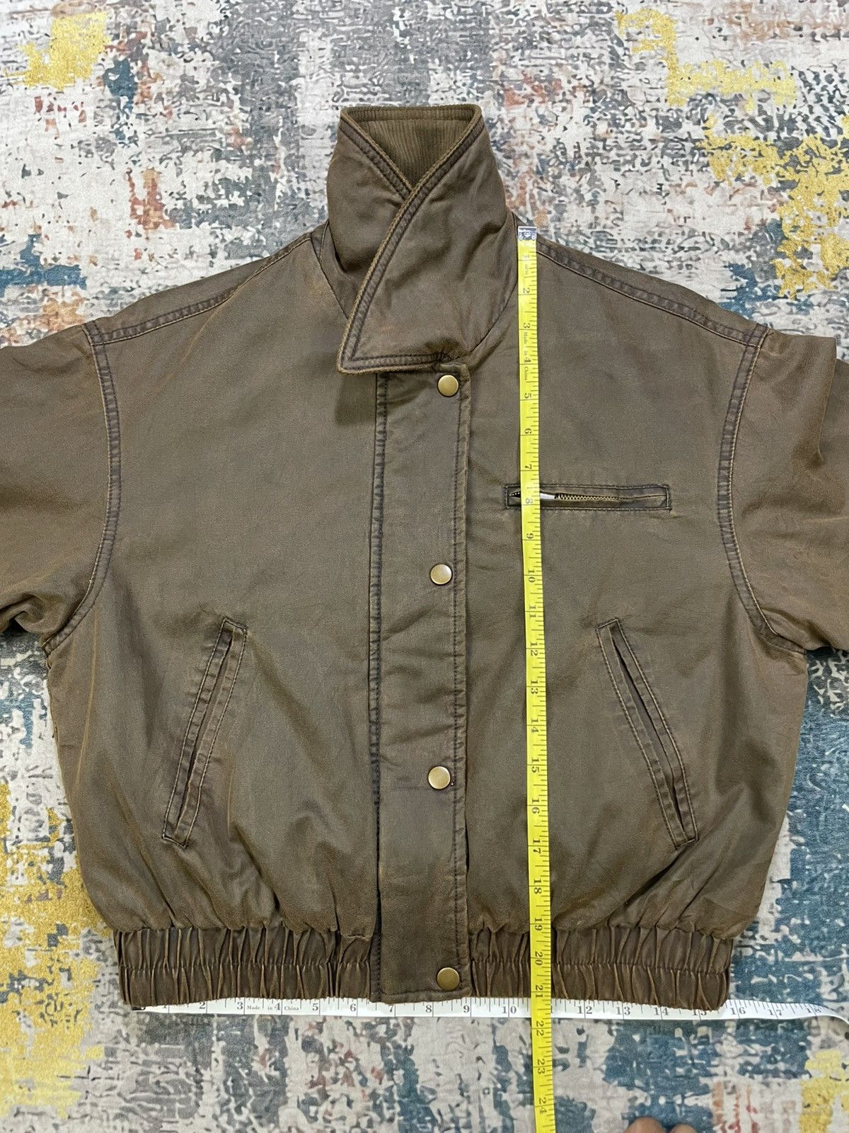 Zara ZARA Corduroy Collar Waxed Bomber Jacket Size XS / US 0-2 / IT 36-38 - 9 Thumbnail