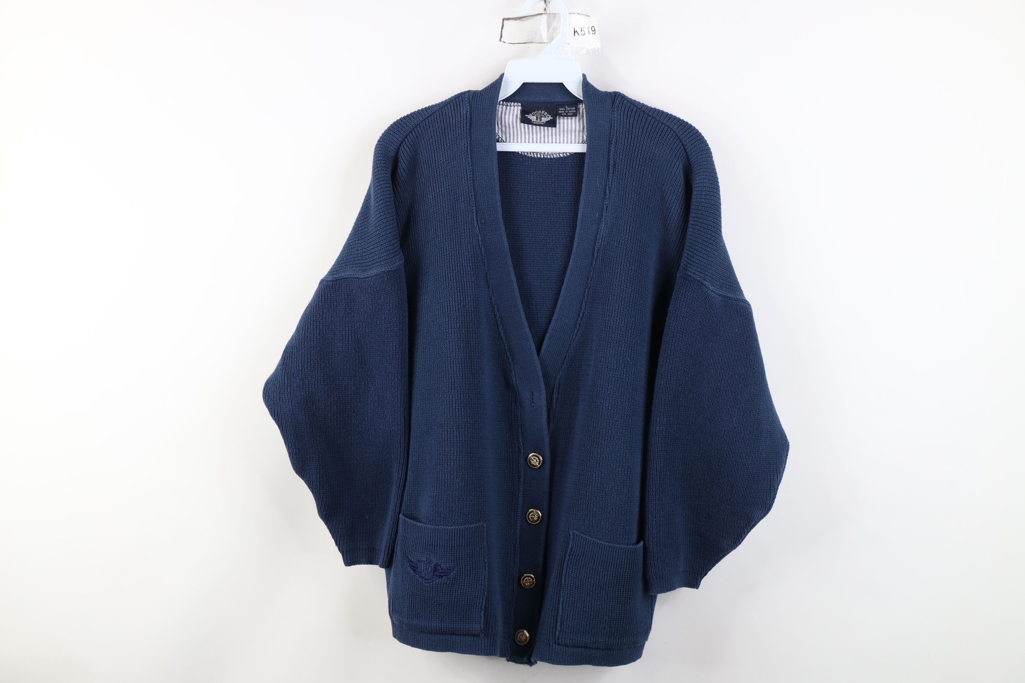 Dockers Vintage 90s Dockers Levis Ribbed Knit Cardigan Sweater Size L / US 10 / IT 46 - 1 Thumbnail