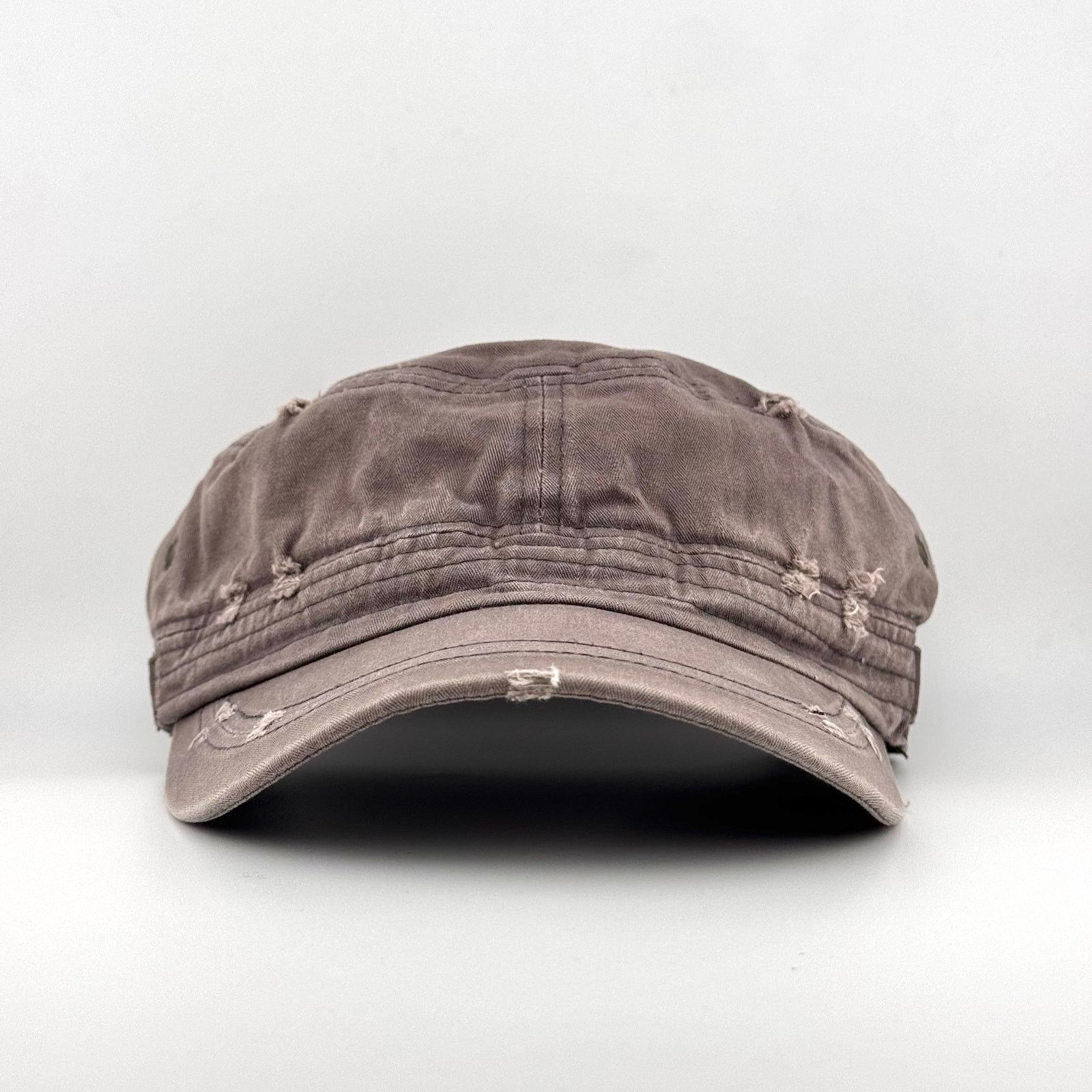 Vintage Blank Distressed Military Work Cap Patrol Cadet Hat