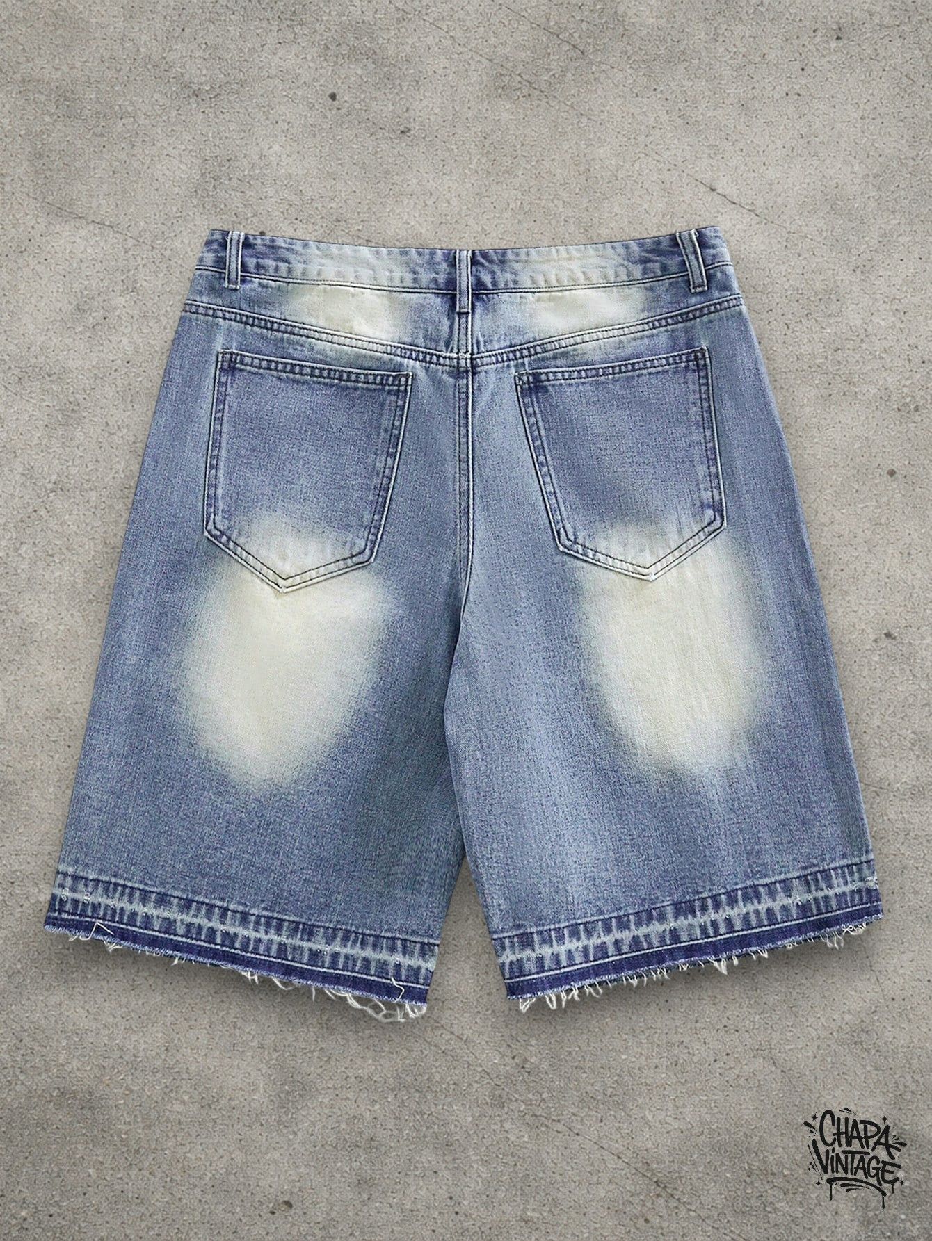 Vintage Retro washed jeans shorts Size US 32 / EU 48 - 2 Thumbnail