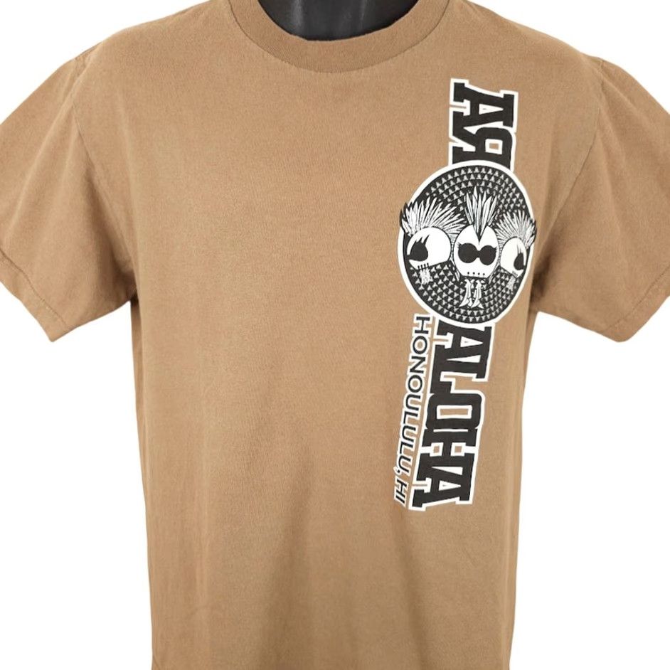 Vintage VINTAGE Honolulu Hawaii T Shirt Mens Size Medium Beige Aloha Travel Destination Tee Size US M / EU 48-50 / 2 - 2 Thumbnail