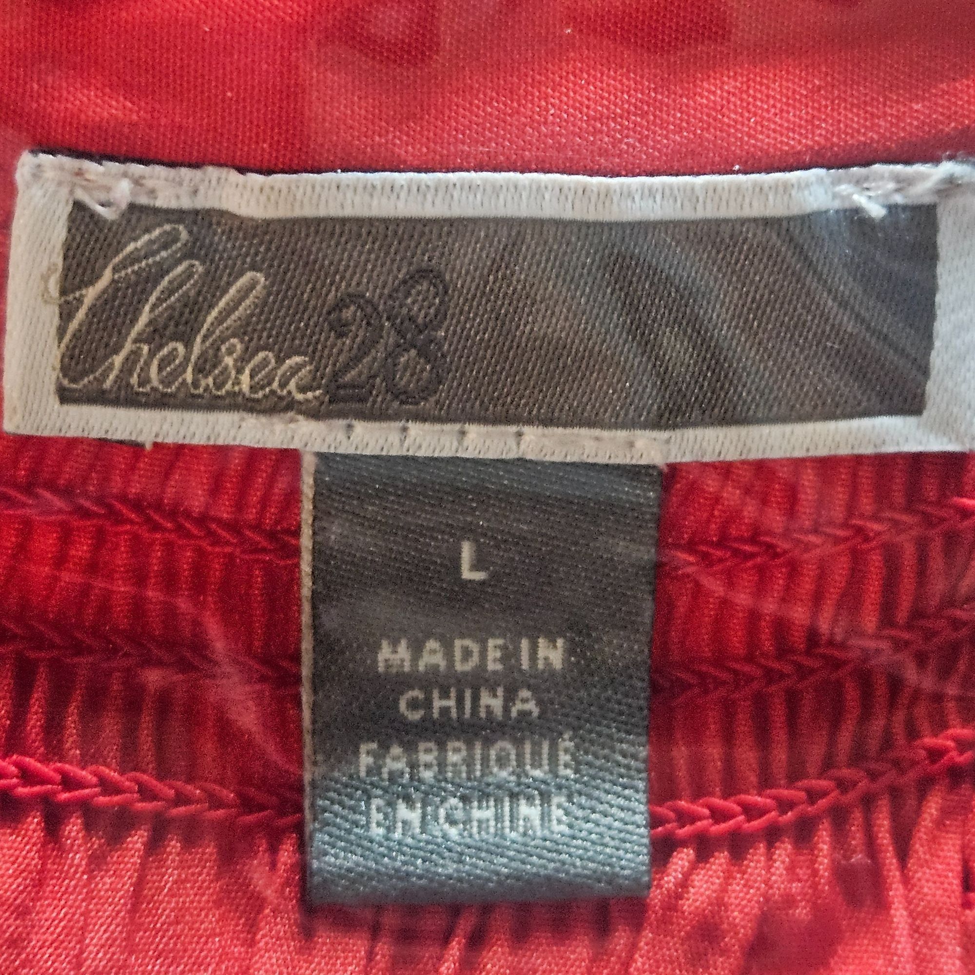 Other Chelsea28 Red Satin Blouse Large Romantic Holiday Glam State Size L / US 10 / IT 46 - 4 Thumbnail