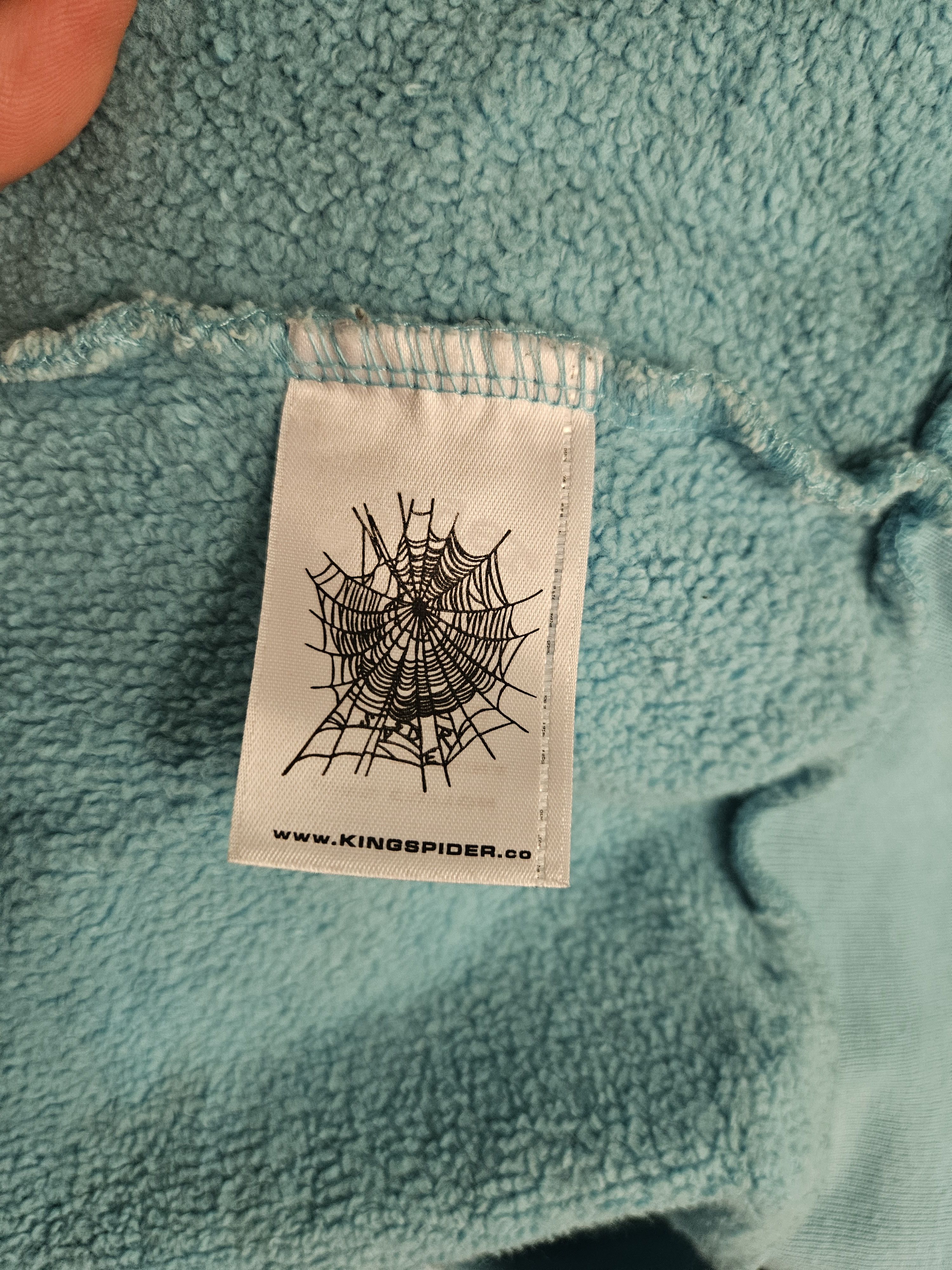 Sp5der OG Web V2 Airbrush Spray Light Blue Hoodie Size US M / EU 48-50 / 2 - 8 Thumbnail