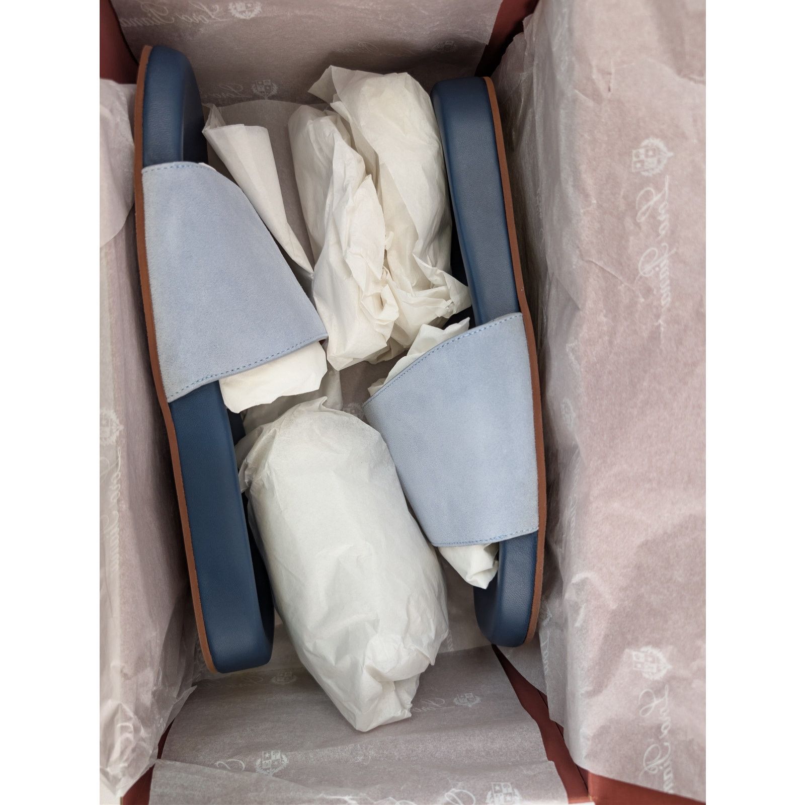Loro Piana o1rshd1 Sea-Slide Walk Suede Slipper Sandal in Aqua Sea Size US 10 / EU 43 - 19 Thumbnail