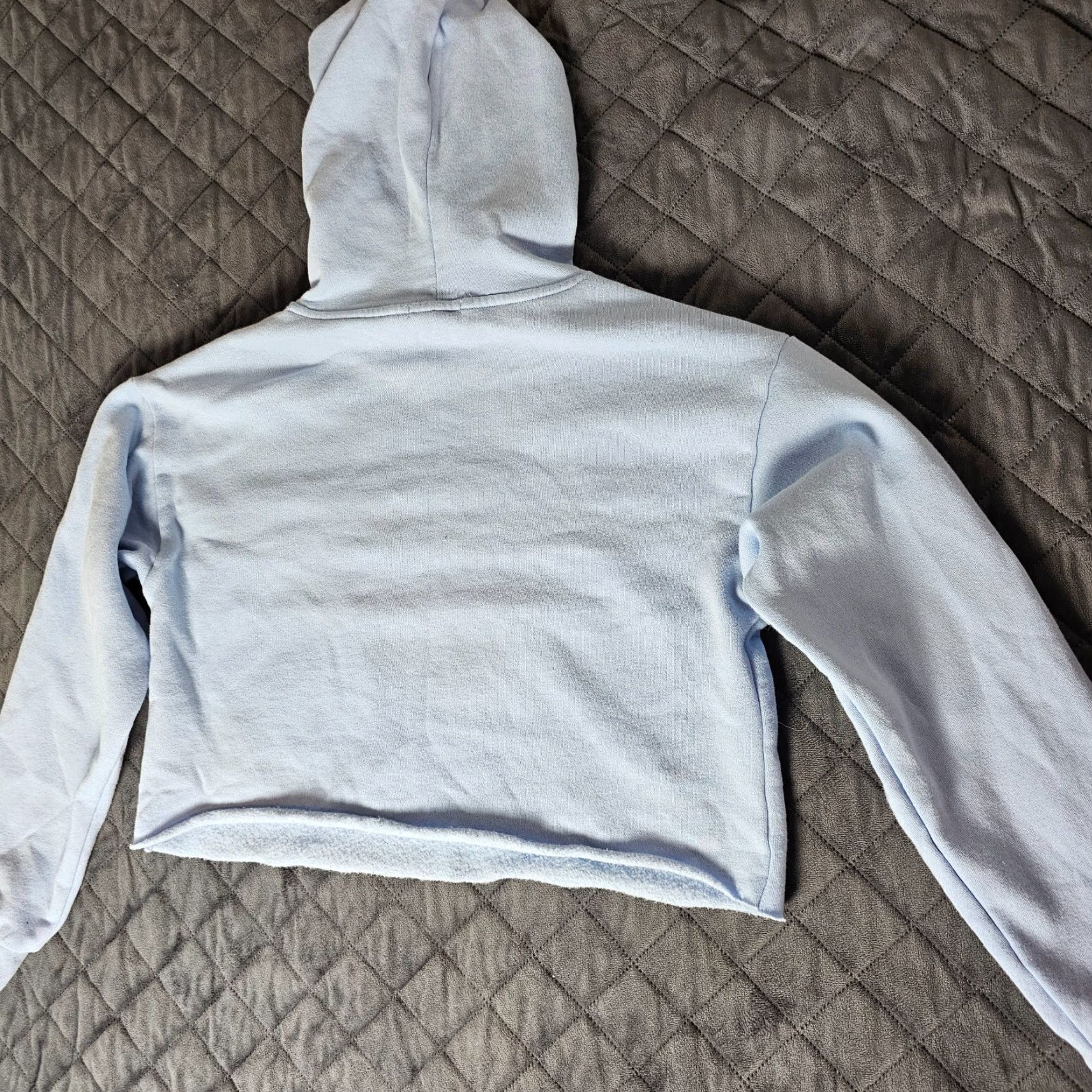 Forever 21 FOREVER 21 Cotton Blend Knit Pullover Hoodie Sweatshirt S Women Blue Yellow Stripe Casual Fall Winter Knit Style Waffle-Knit Size S / US 4 / IT 40 - 7 Thumbnail
