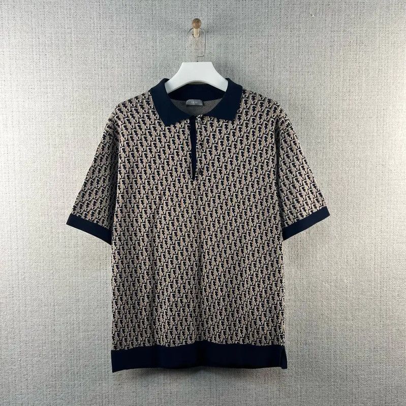Dior Dior Logo Short Sleeve Cotton Polo T-Shirt 0089 Size US M / EU 48-50 / 2 - 1 Thumbnail