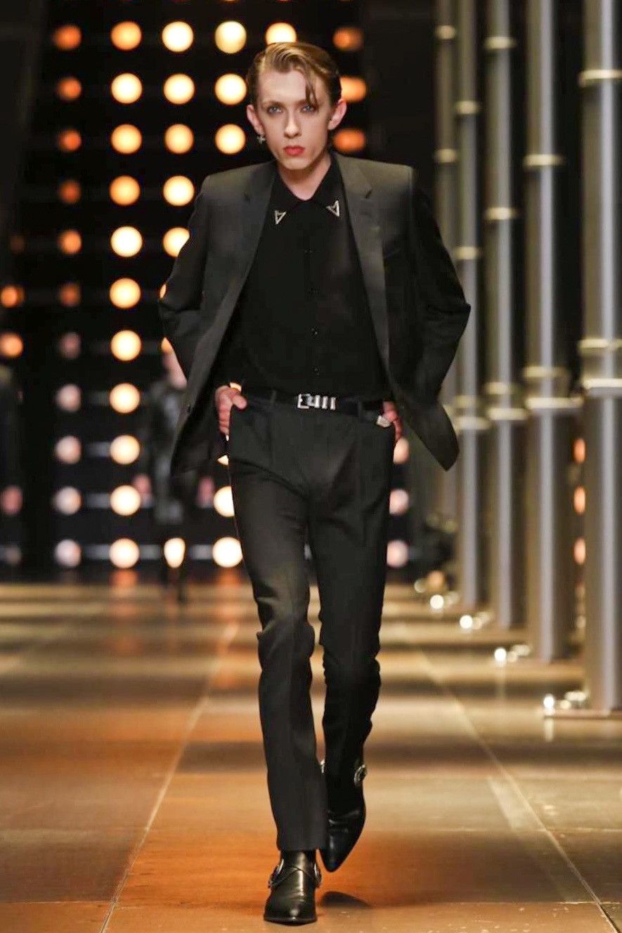 Hedi Slimane × Saint Laurent Paris 1 of 1 SS14 Sample Leather Pleated Trouser Size US 29 - 12 Thumbnail