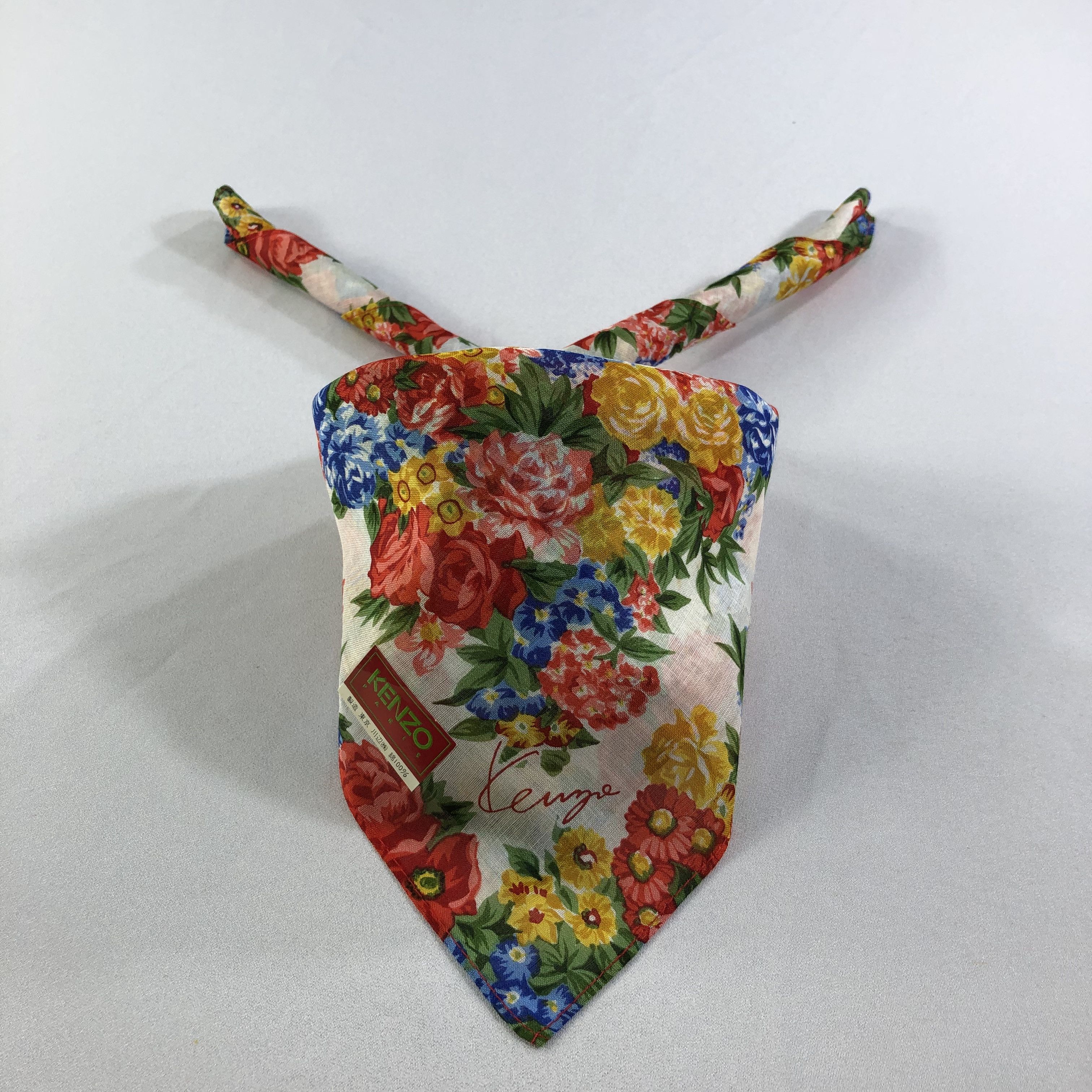 Kenzo Kenzo Floral Handkerchief Neckerchief Bandana H1903 Size ONE SIZE - 1 Thumbnail
