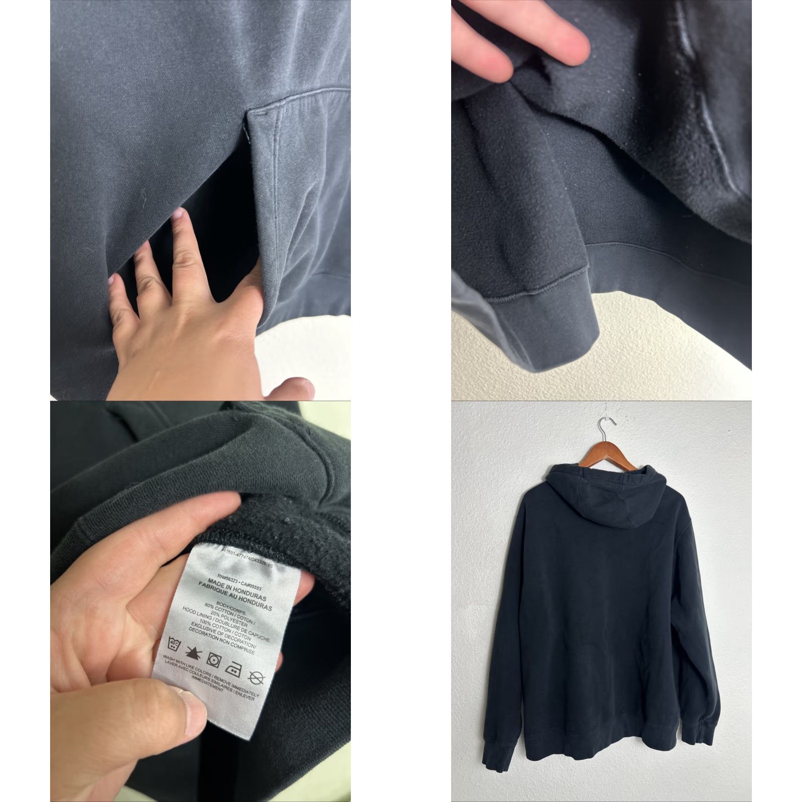 Nike Nike Sportswear Club Fleece Pullover Hoodie Mens XXL Black Staining Size US XXL / EU 58 / 5 - 8 Thumbnail