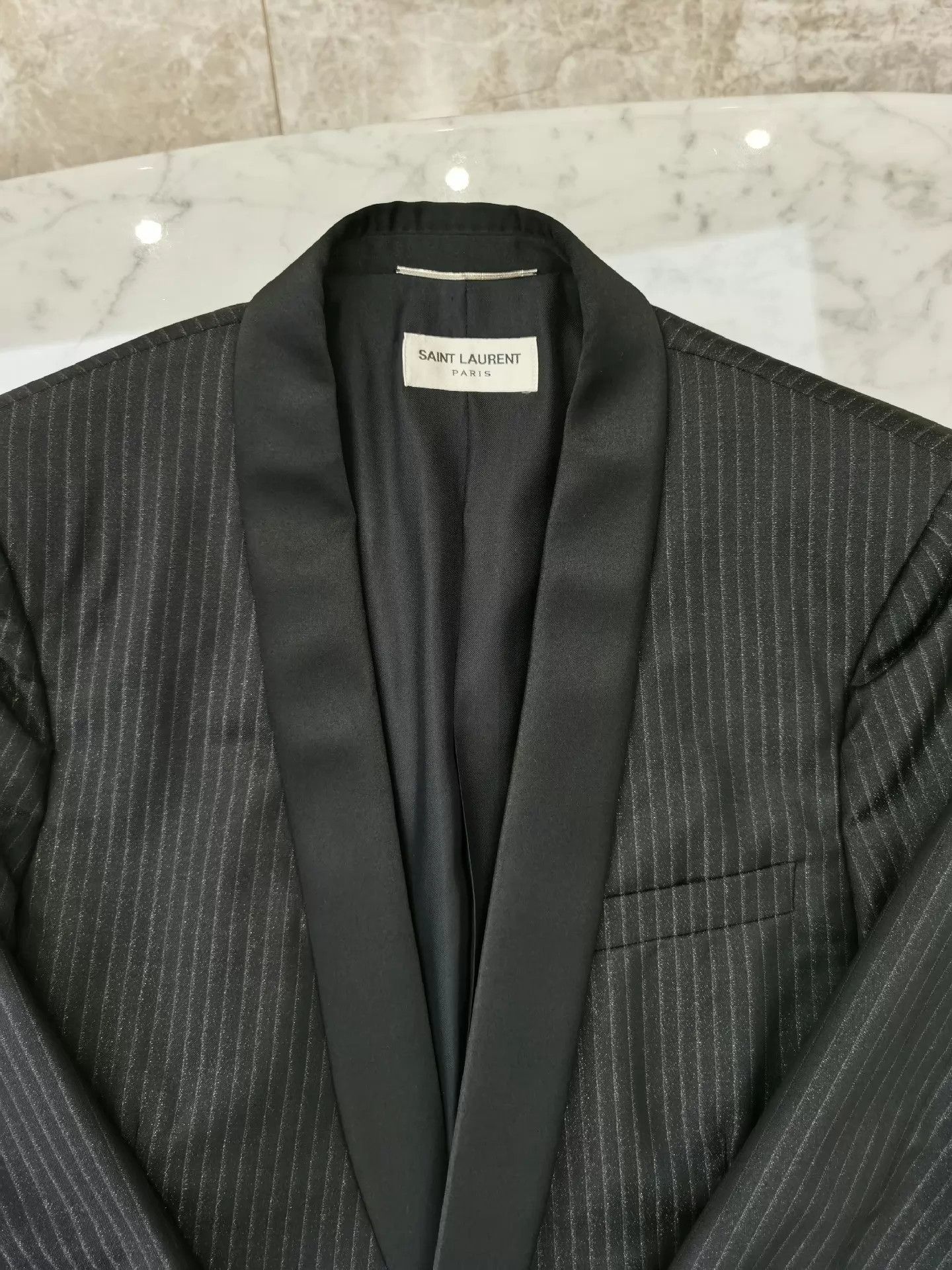 Saint Laurent Paris Saint Laurent Tuxedo Wool Blazer 48 New Without Tags Size 48R - 8 Thumbnail