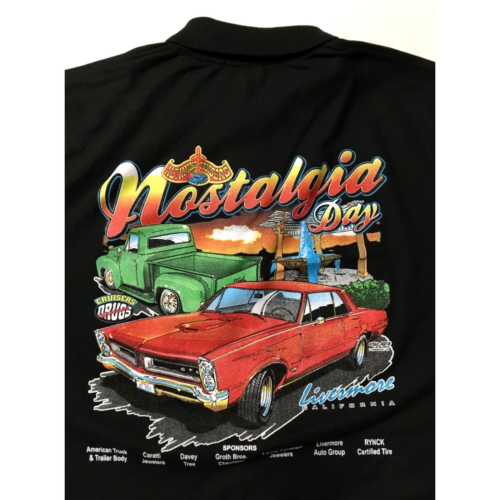 Port Authority NOSTALGIA CRUISERS Polo XL Black Auto Racing Graphic HOT RODS Size US XL / EU 56 / 4 - 2 Thumbnail
