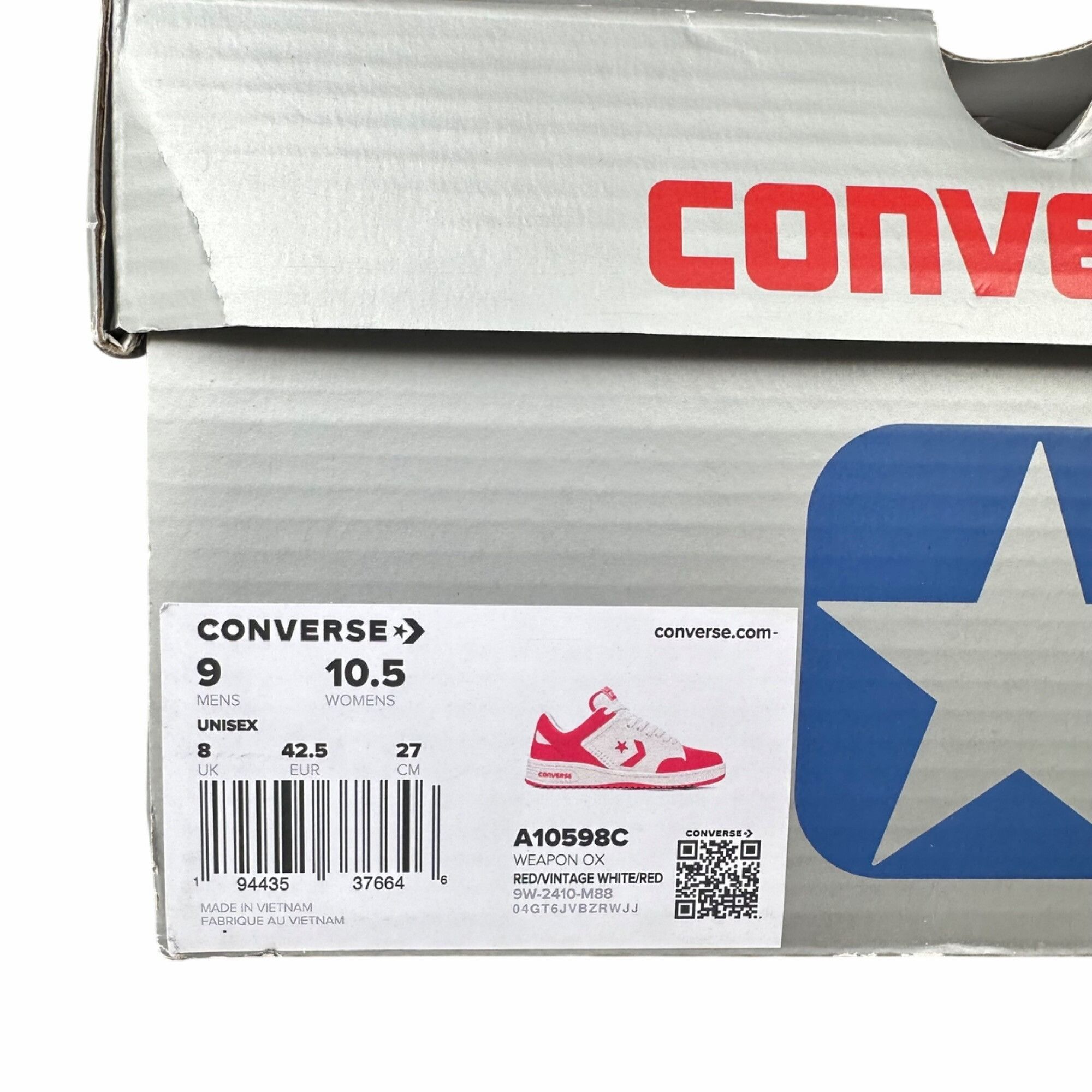 Converse Converse Weapon Low Red White 9 Mens Shoes Bird Magic Erving Size US 9 / EU 42 - 8 Thumbnail
