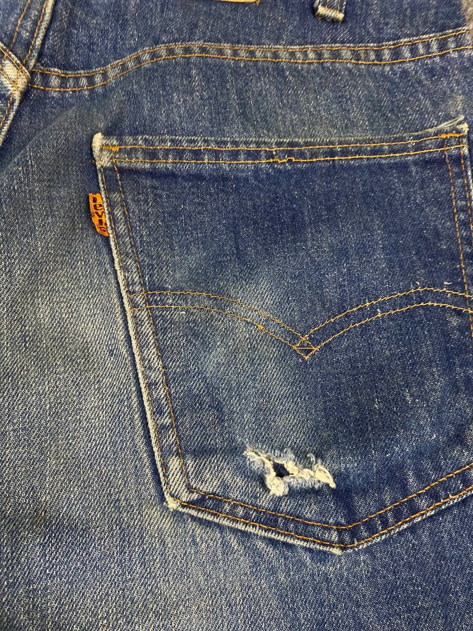 Levi's vintage levis 505 orange tab denim nice design Size US 33 - 4 Thumbnail