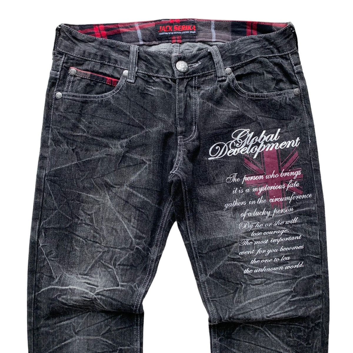 If Six Was Nine × Japanese Brand × Vintage 2000s Japanese Brand Jack Serika Poems Black Wash Jeans Size US 34 / EU 50 - 1 Thumbnail