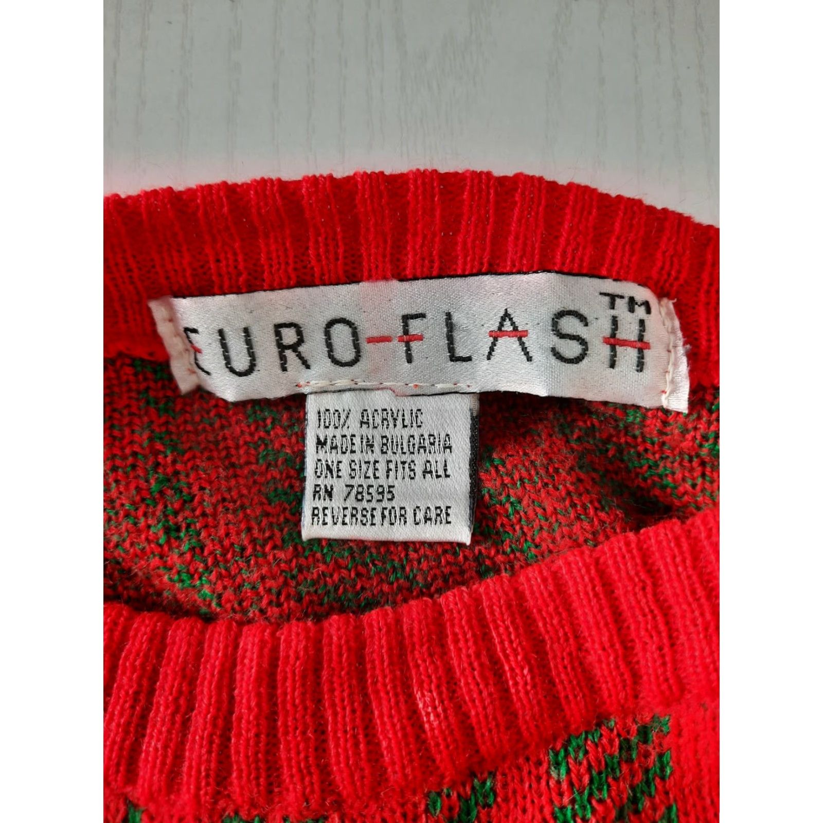 Vintage VINTAGE Euro-Flash 80's Boxy Bright Red Womens Crewneck Sweater S6C Large Size L / US 10 / IT 46 - 4 Thumbnail