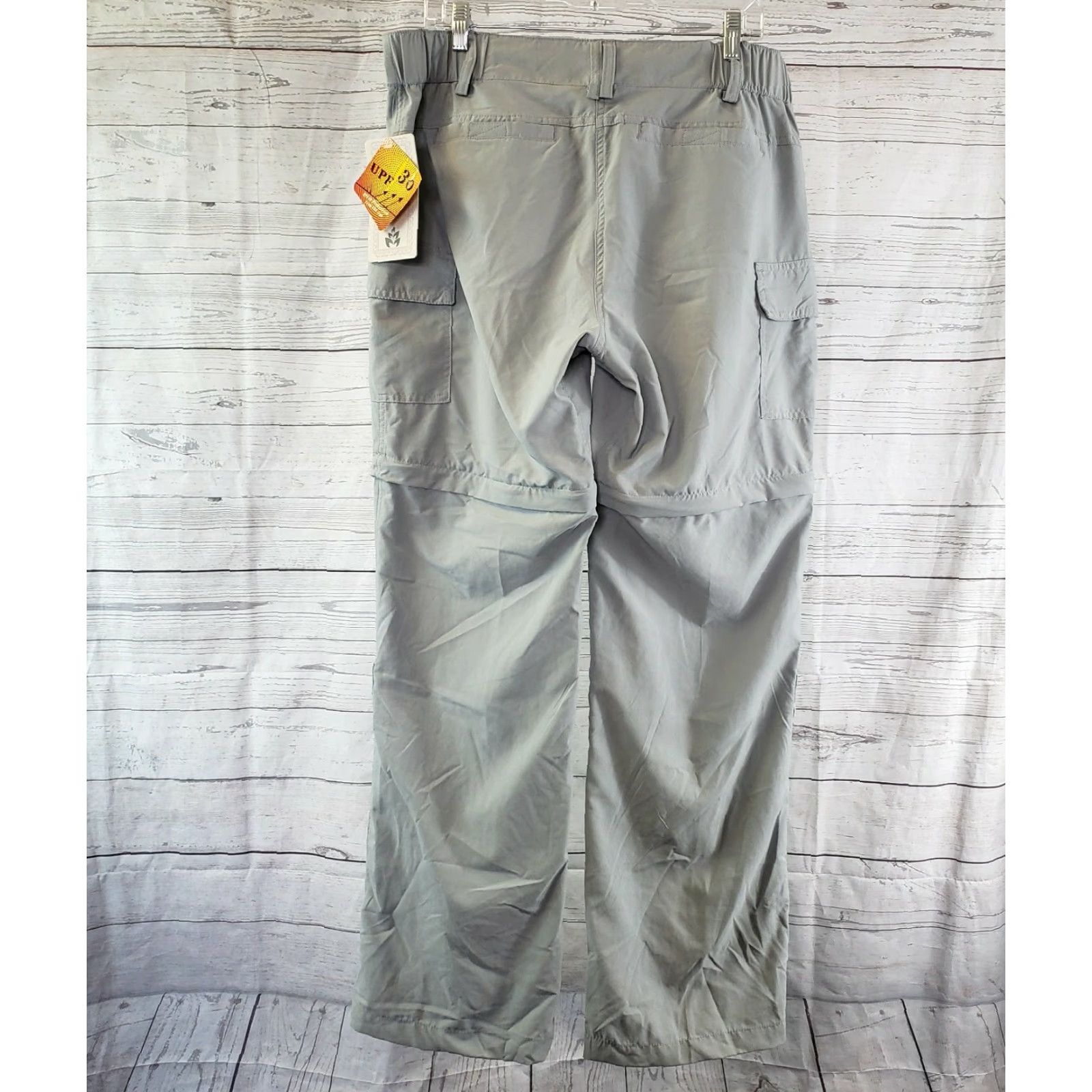 Vintage Triple Nickel Womens Convertible Pants Sz Large Gray Mid Rise Pants Size 36" / US 14 / IT 50 - 3 Thumbnail