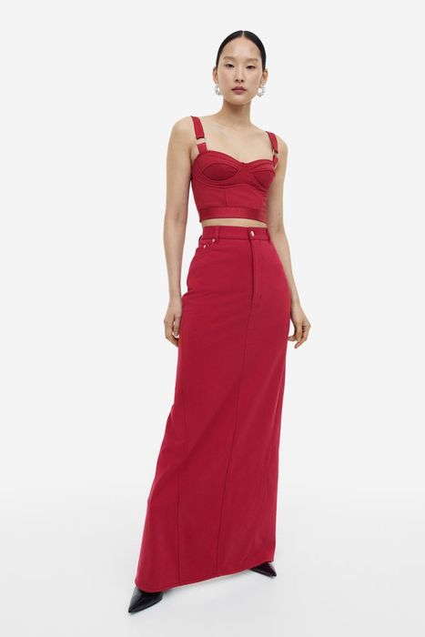 H&M studio collection maxi red skirt and the absolute best @ sh