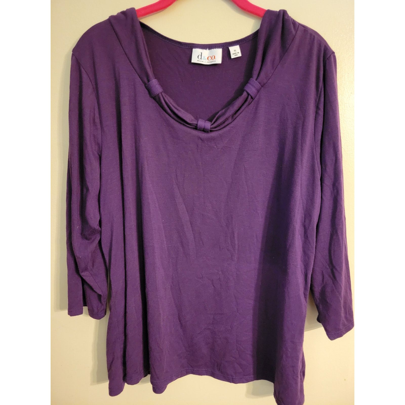 Denim & Co. Denim & Co Purple Top XL Size XL / US 12-14 / IT 48-50 - 1 Thumbnail