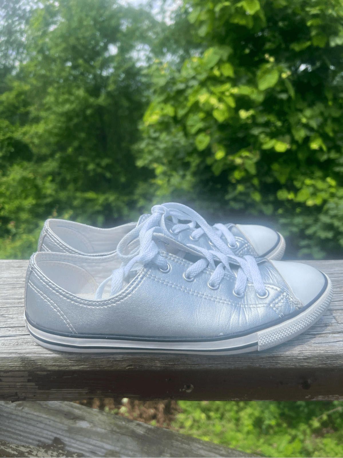 Converse Converse Chuck Taylor silver metallic low top sneakers 7 Size US 7 / IT 37 - 2 Thumbnail