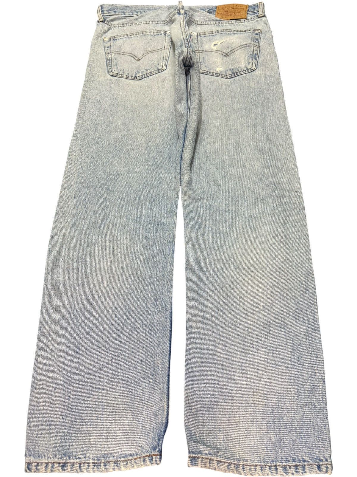 Levi's Vintage 90s Levis 501 Faded Wash Distressed Jeans Size US 32 / EU 48 - 2 Thumbnail