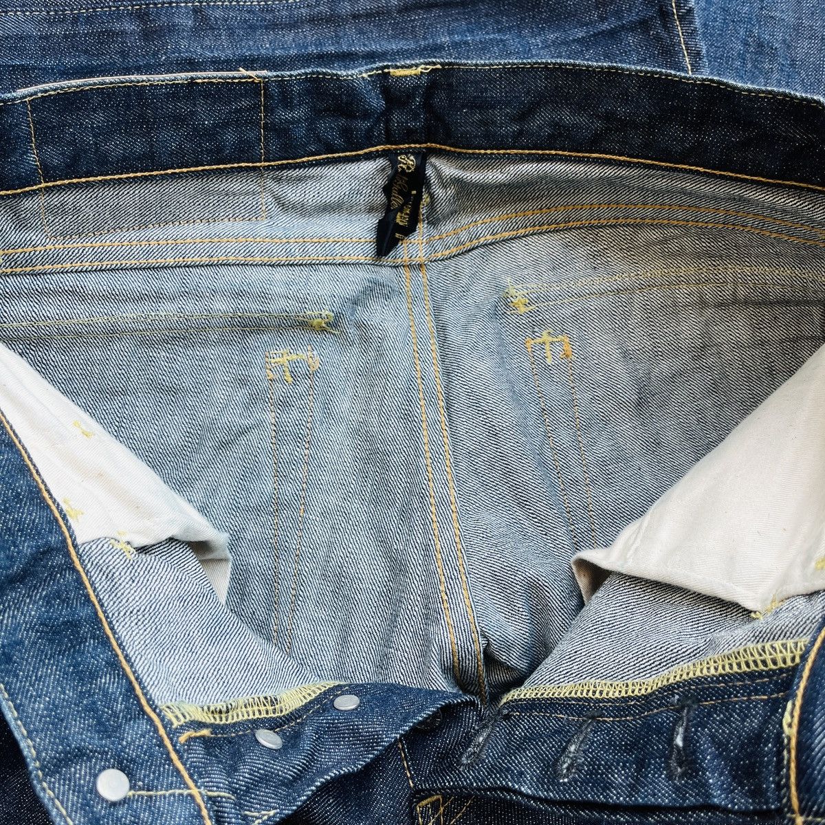 Rude Vintage Rare Rude Gallery Hard Denim Selvedge Jeans Size US 31 - 17 Thumbnail