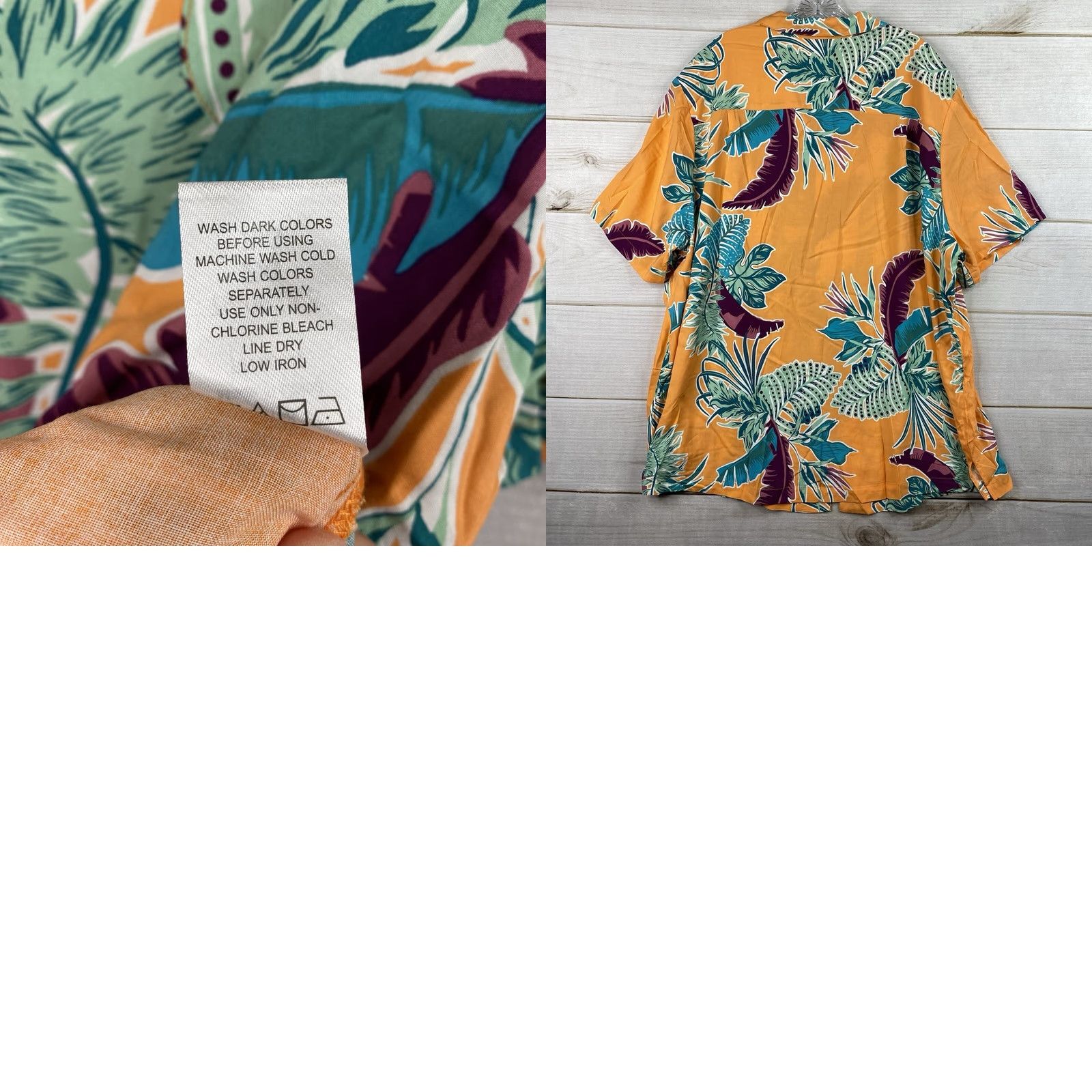 Vintage KS Island Shirt Mens 2XL Orange Hawaiian Floral Short Sleeve Button Up Collared Casual Size US XXL / EU 58 / 5 - 8 Thumbnail