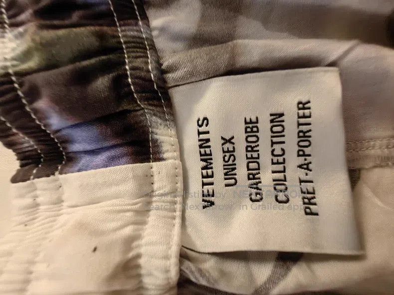 Vetements VETEMENTS size M White Graffiti Wide Leg Long Pants Size US 27 - 2 Thumbnail