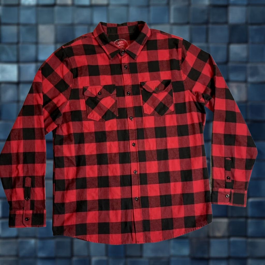 Anti Social Social Club Red Flannel | Grailed