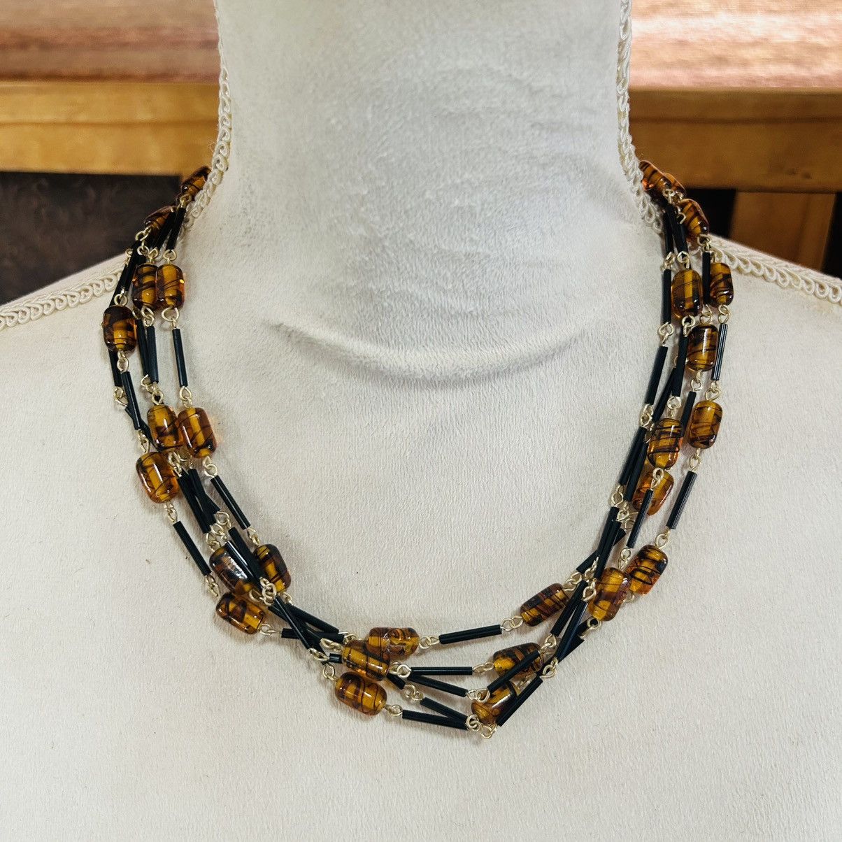 Vintage Vintage 70s-80s multi strand glass bead necklace Size ONE SIZE - 2 Thumbnail