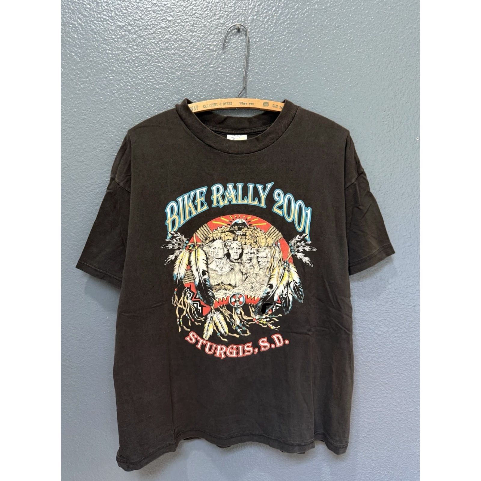 Vintage VINTAGE Sturgis Motorcycle T-Shirt XL Black Men Distressed 2001 Bike Week Biker Tee Men XXL? Size US XL / EU 56 / 4 - 3 Thumbnail