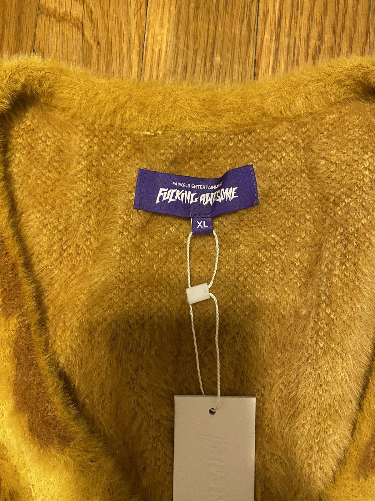 Fucking Awesome Fucking Awesome Acid hairy cardigan camel orange Size US XL / EU 56 / 4 - 2 Thumbnail
