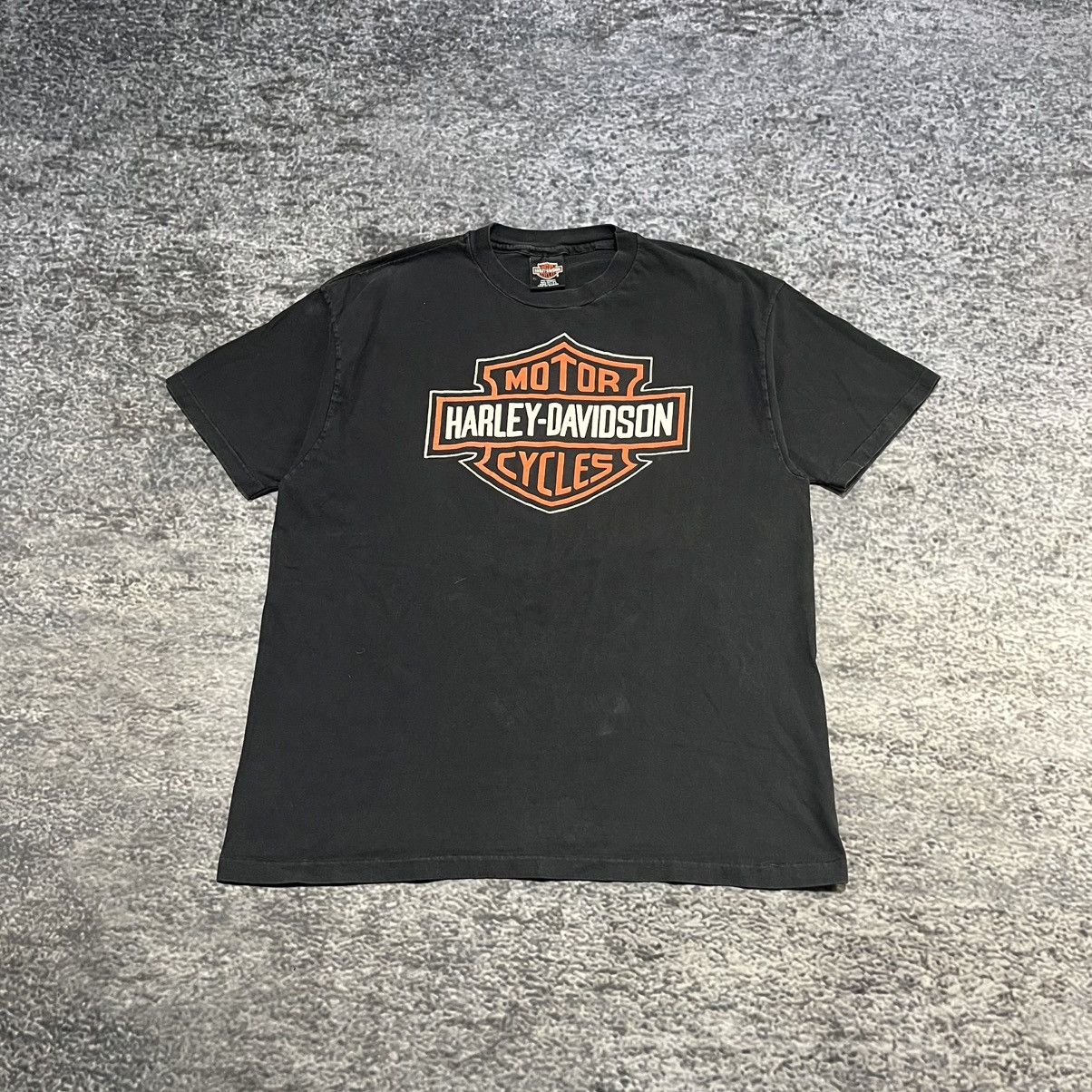 Harley Davidson Vintage Faded Harley Davidson Big Logo Biker Tee Shirt XL Size US XL / EU 56 / 4 - 1 Thumbnail