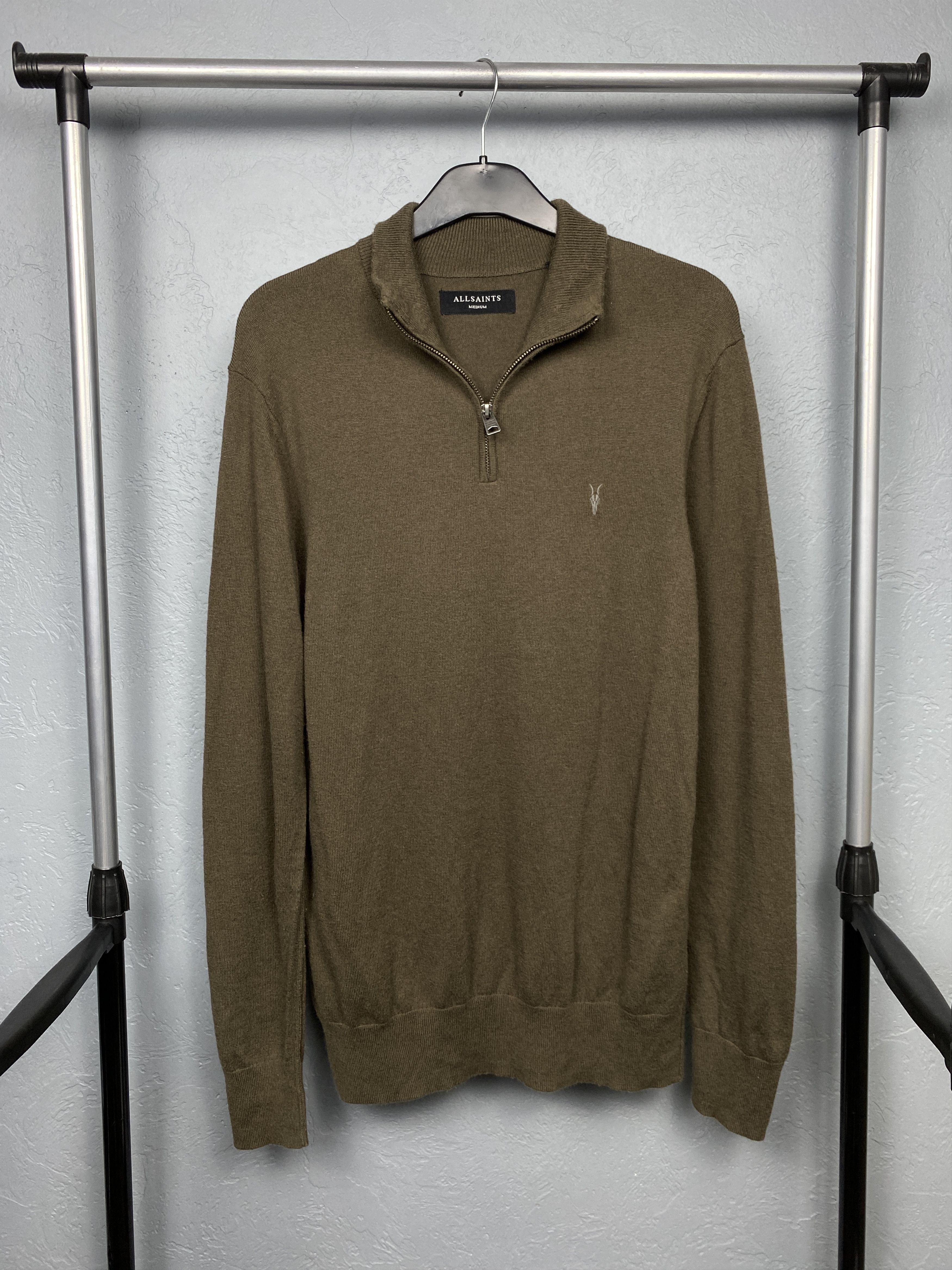 Allsaints Allsaints Mens Quarter 1\4 Zip Kilburn Wool Knit Sweater Size US M / EU 48-50 / 2 - 1 Thumbnail