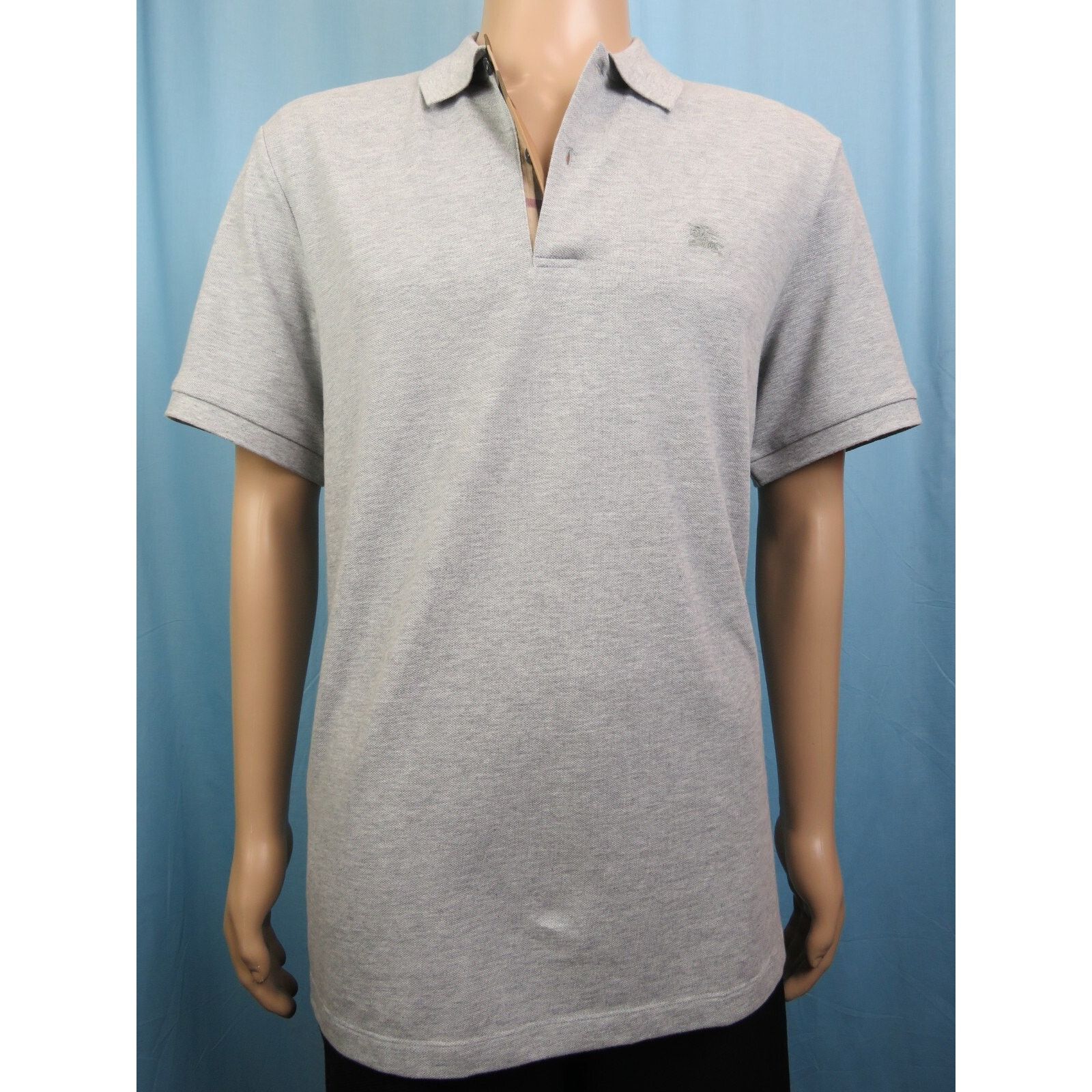 Burberry BURBERRY OXFORD GRAY COTTON CHECK LOGO SHORT SLEEVE SHIRT S Size US S / EU 44-46 / 1 - 1 Thumbnail