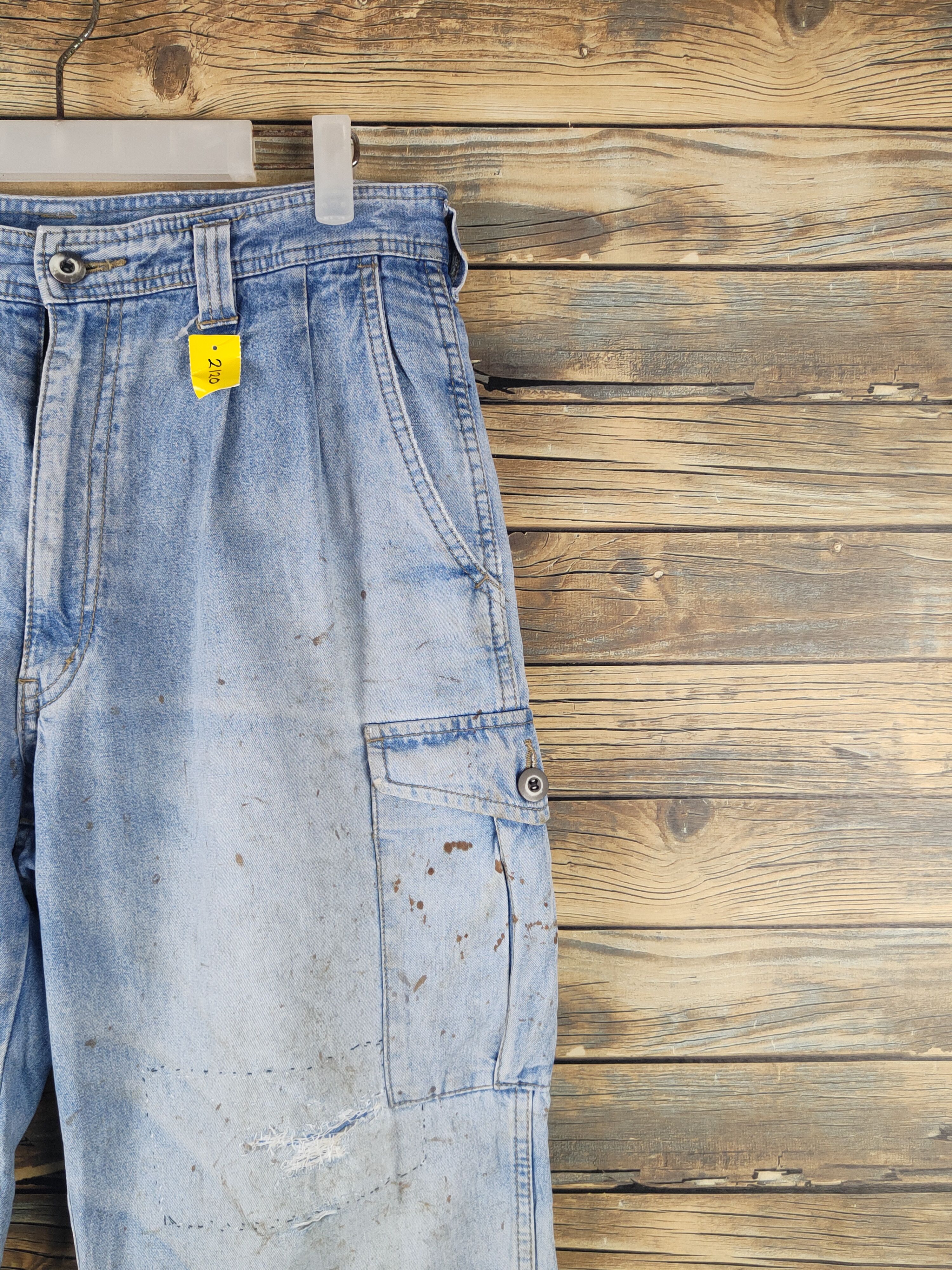 Japanese Brand DL Hey Beau Blue Distressed Ripped Jeans #2120 Size US 32 / EU 48 - 6 Thumbnail