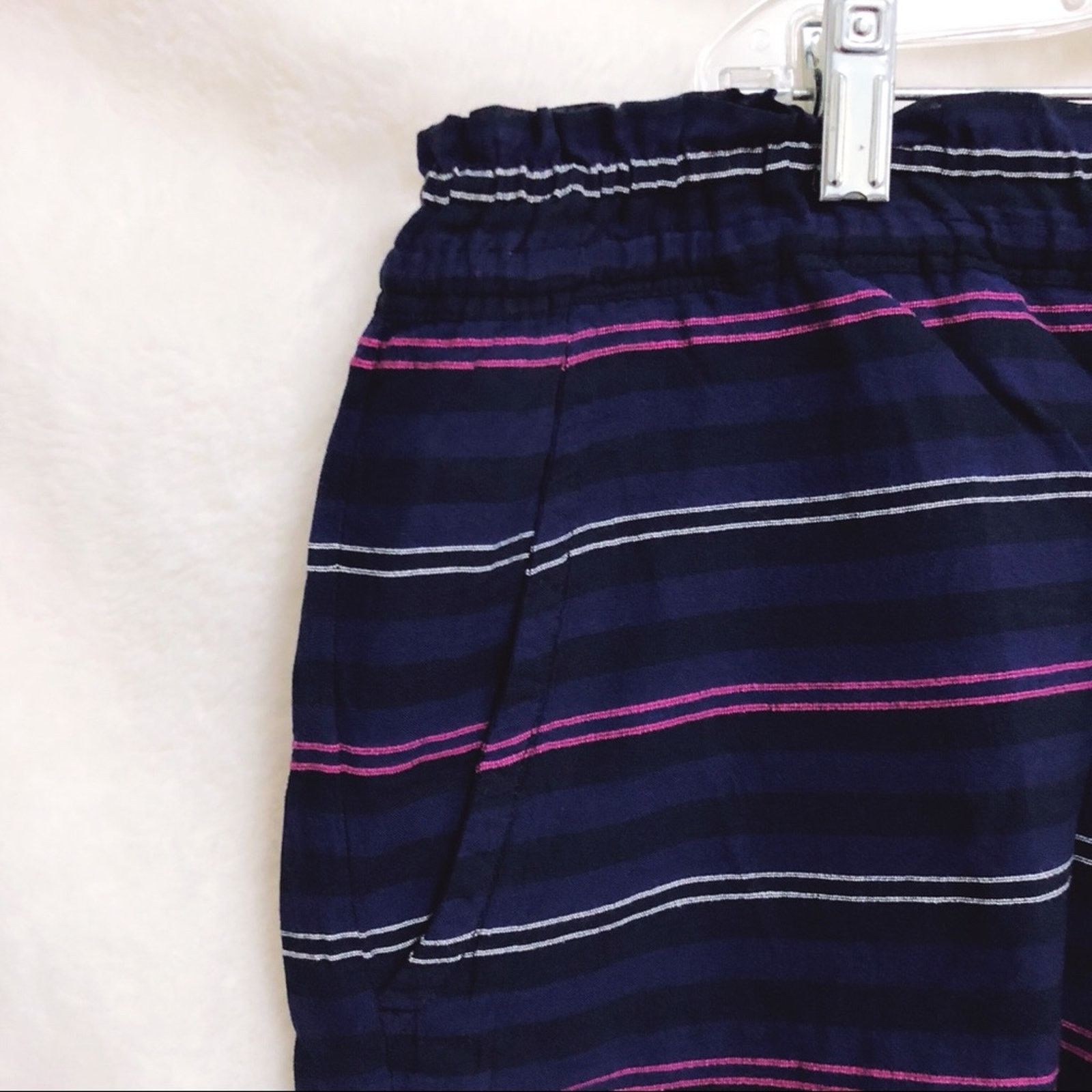 Loft LOFT Black Beach Striped Side Tie Shorts Size 30" / US 8 / IT 44 - 5 Thumbnail